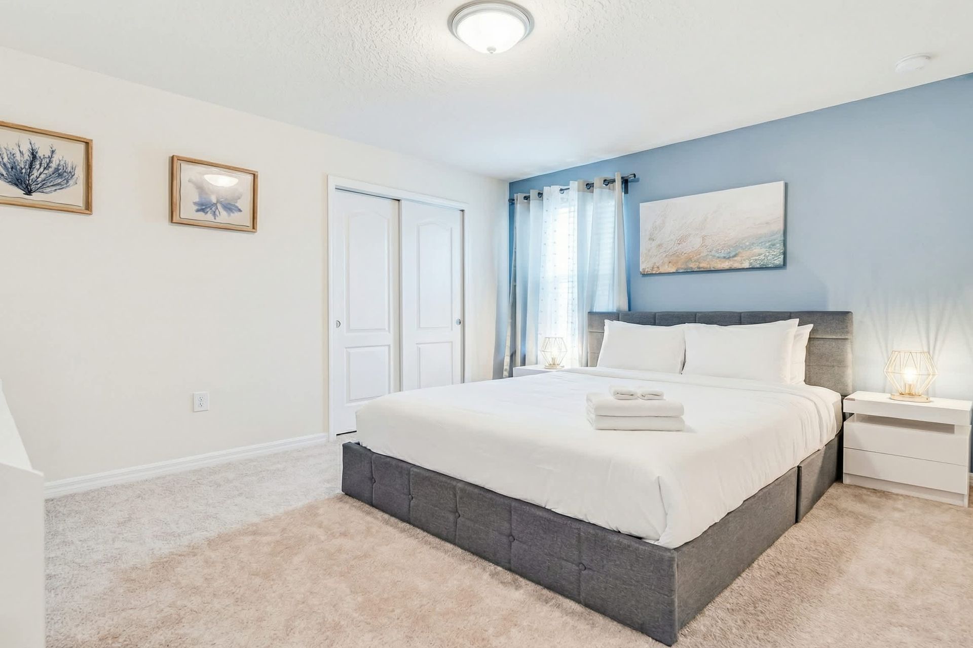 Step into a haven of tranquility and style with this bedroom