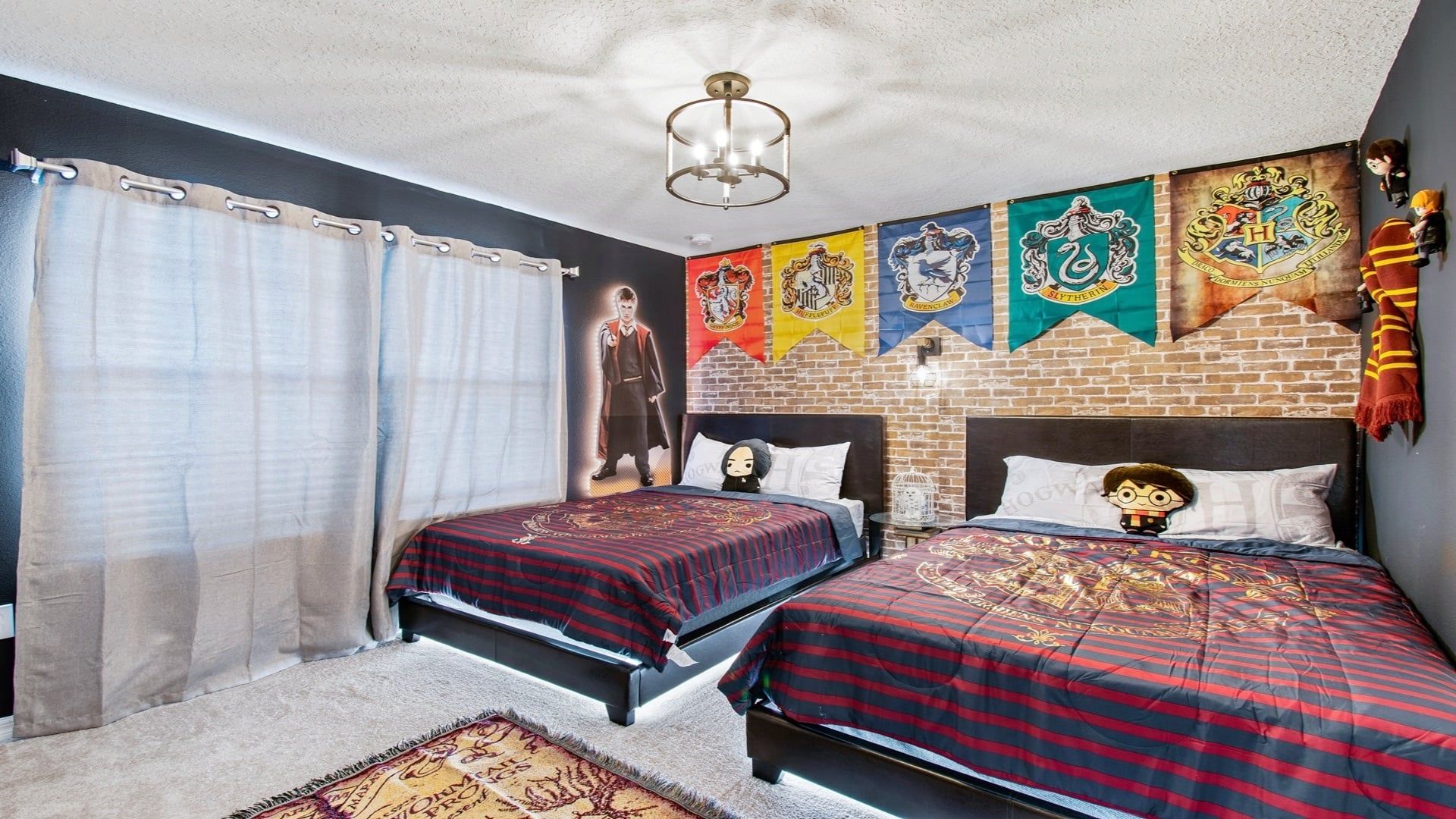 Comfortable accommodation featuring two double beds.