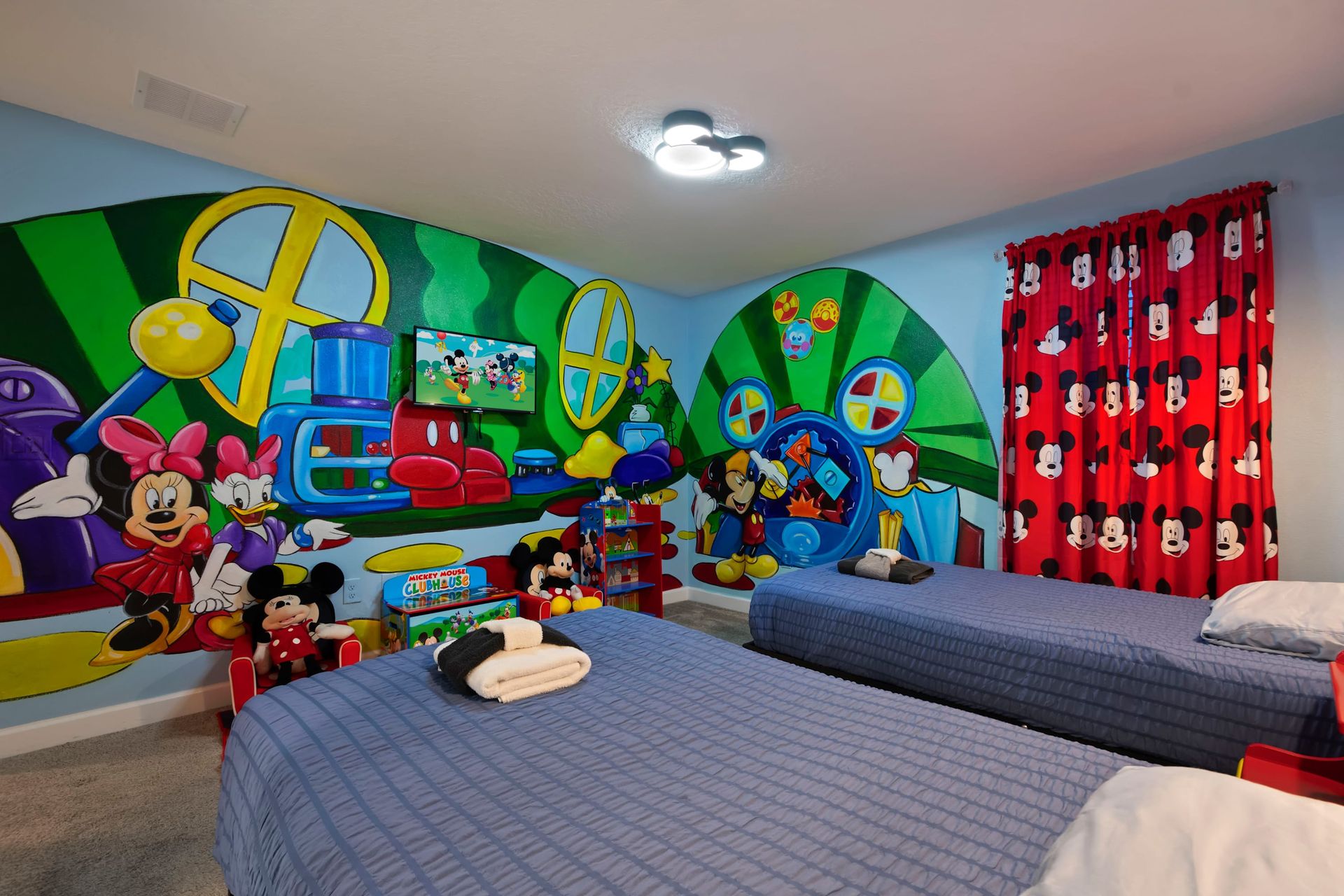 Mickey Mouse Clubhouse-themed bedroom bursting with color, characters, and cozy fun!
