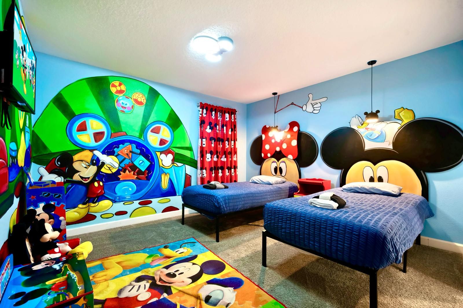 Step into a Mickey & Minnie dream room bursting with color, fun, and Disney magic!