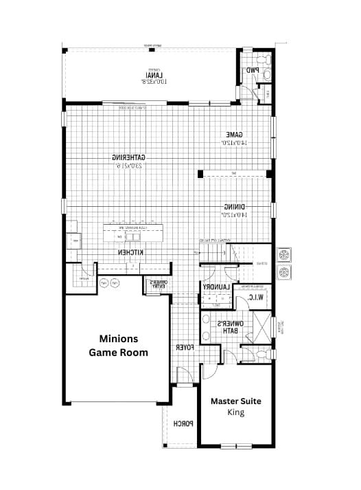 Spacious Floor Plan with Game Room, Master Suite, and Open Living Layout
