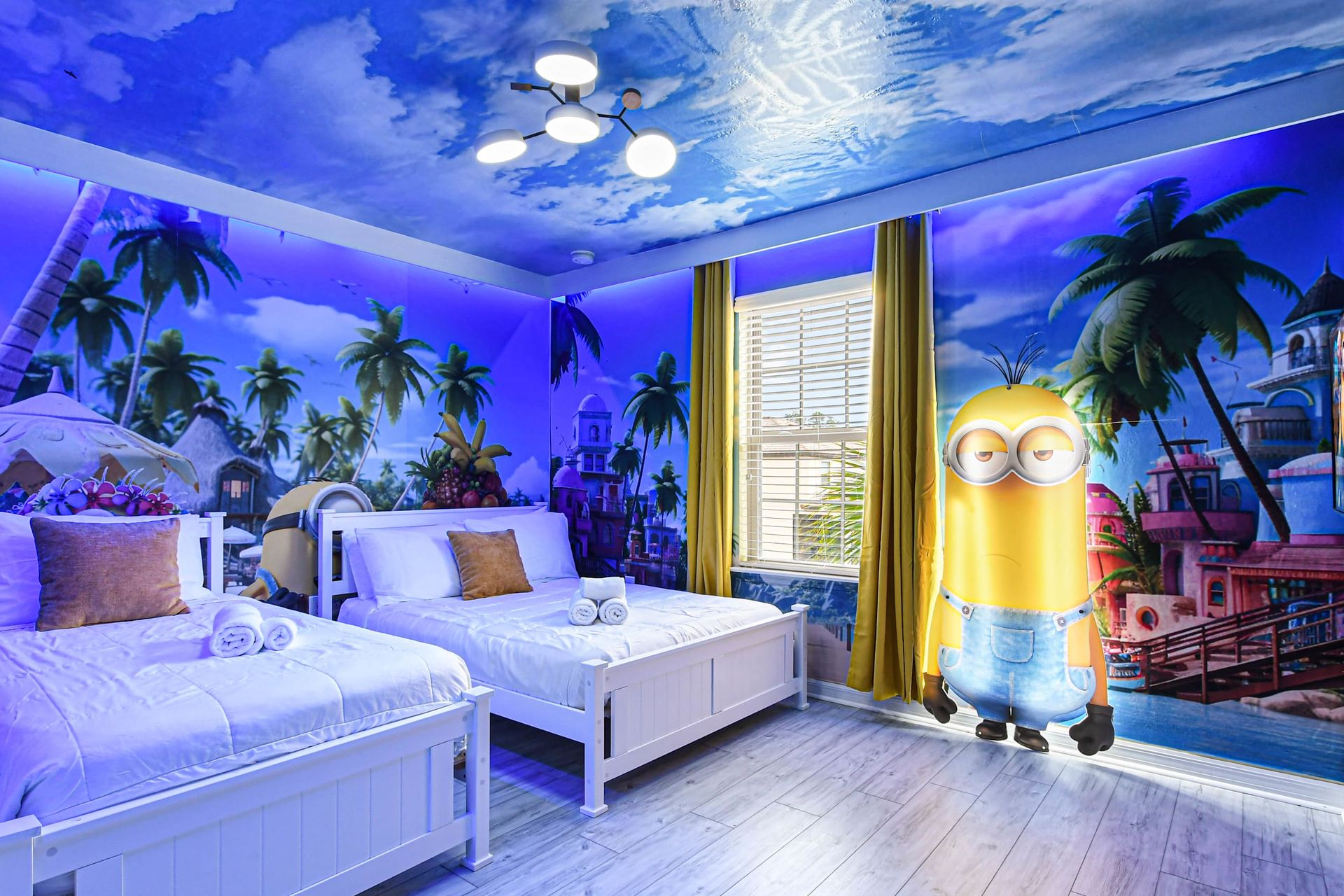 Fun tropical-themed room with your favorite characters—perfect for kids!