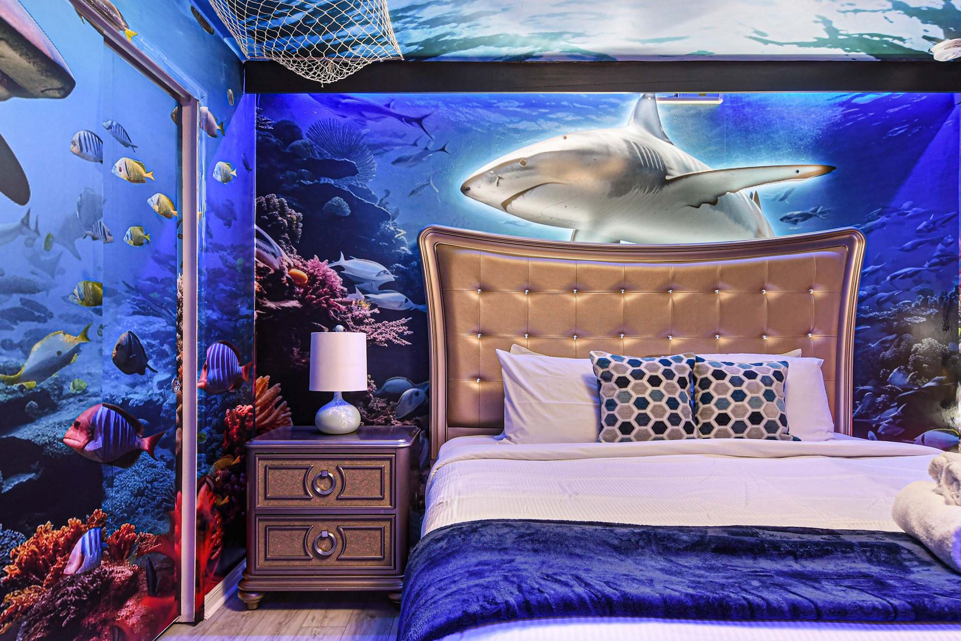 Dive into an undersea adventure in this ocean-themed room!
