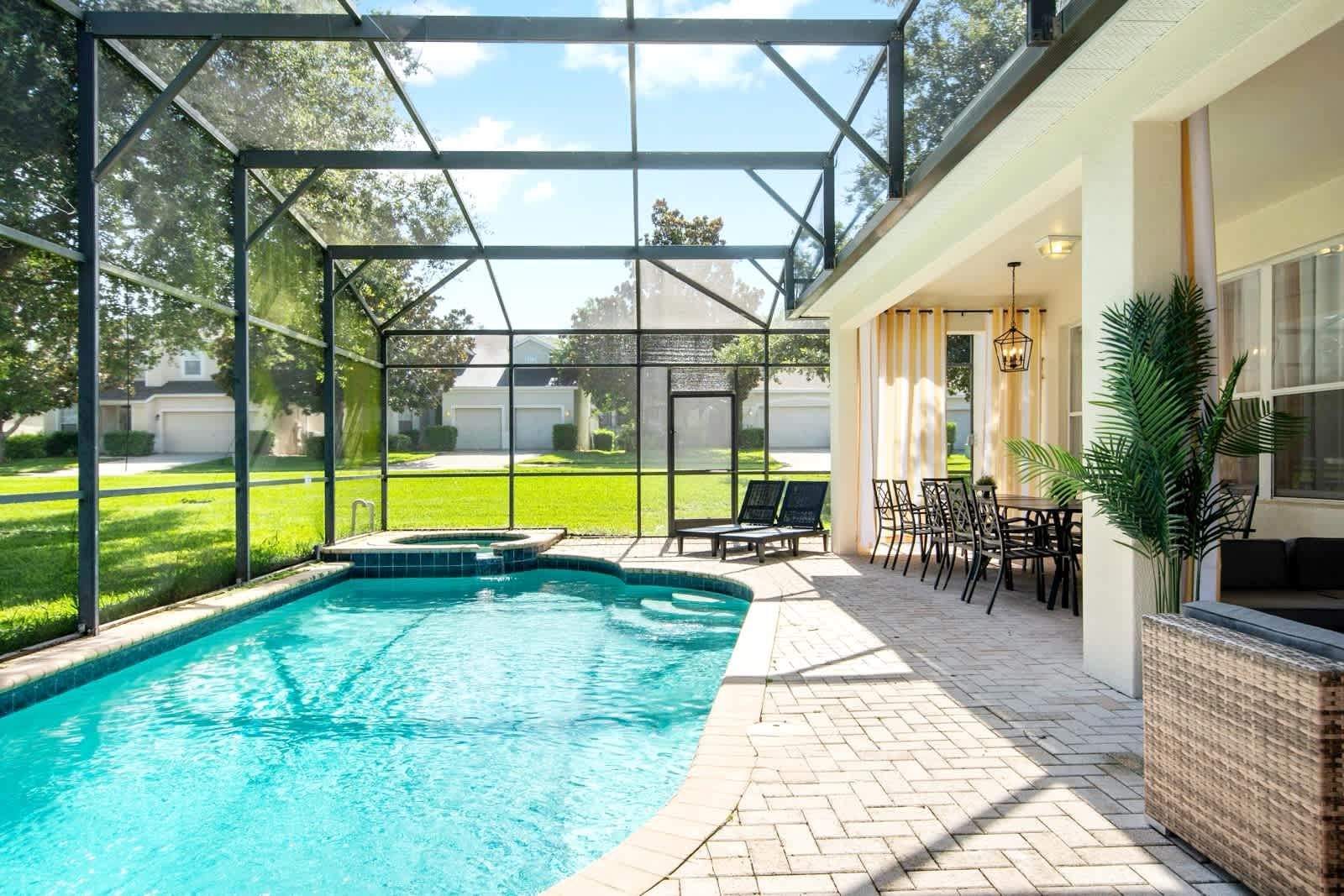 Sparkling water, lounge chairs, and full sun