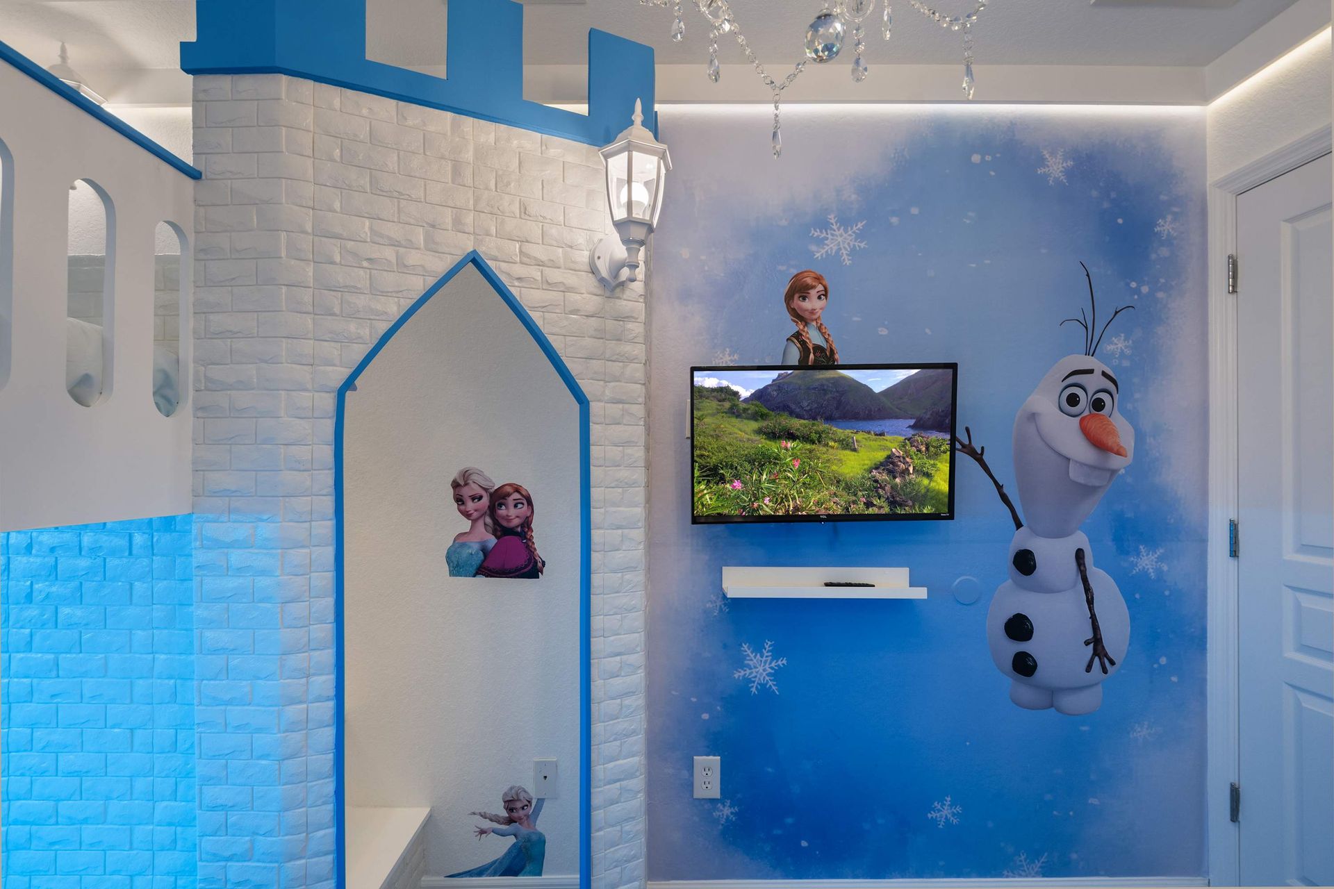 Step into a frozen wonderland with custom castle design.