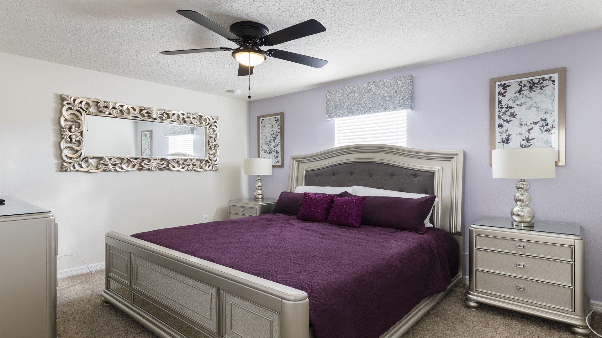 Luxurious comfort with a spacious king-sized bed.