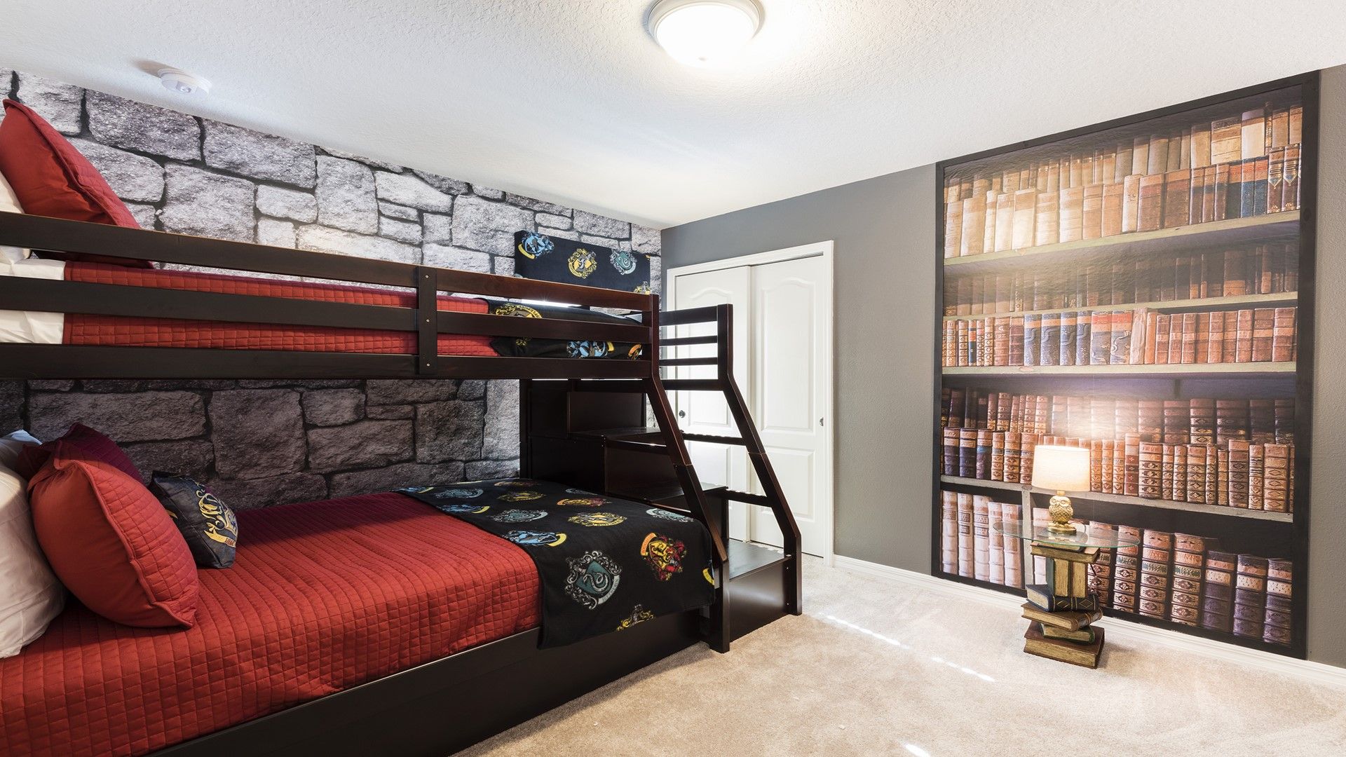 Wizarding world with a Harry Potter-inspired ambiance, featuring magical decor and charm.