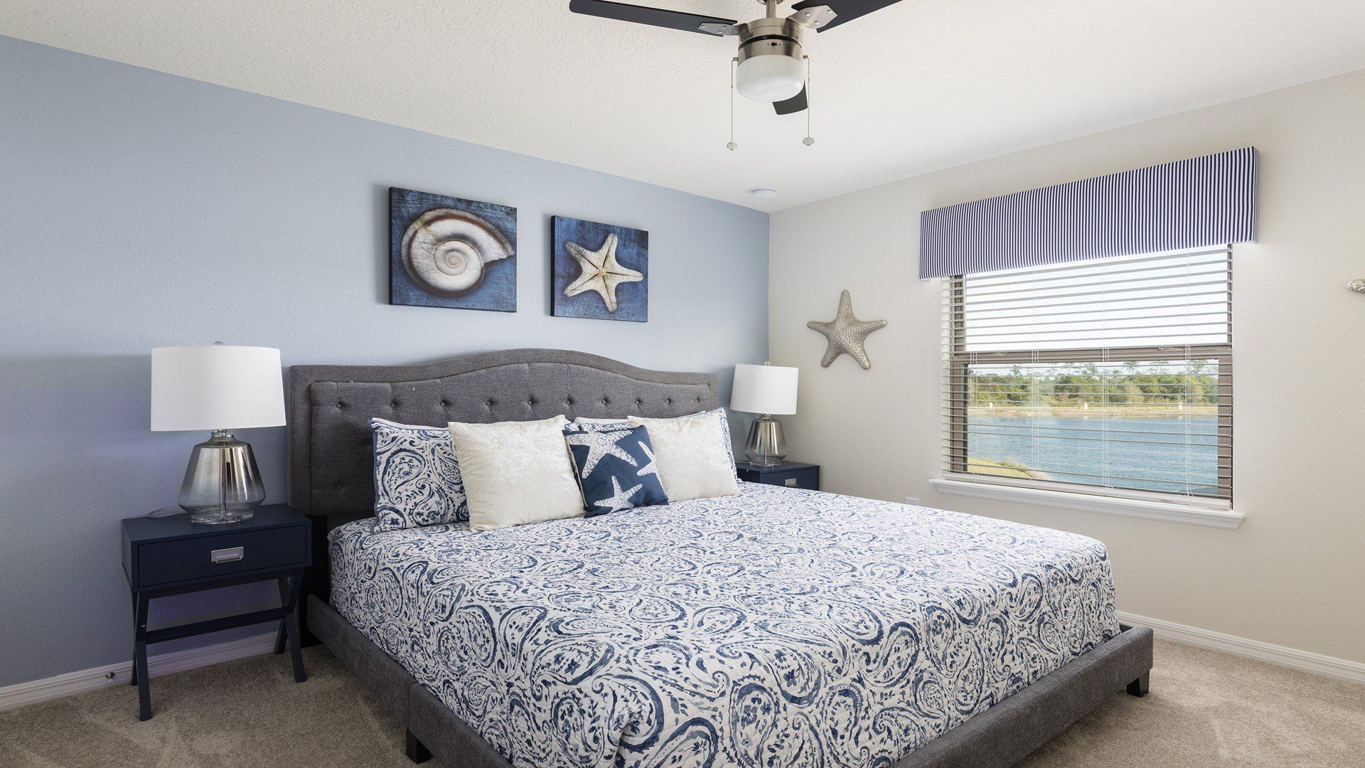 Cozy retreat featuring a plush king-sized bed and a TV for a perfect blend of comfort and entertainment.