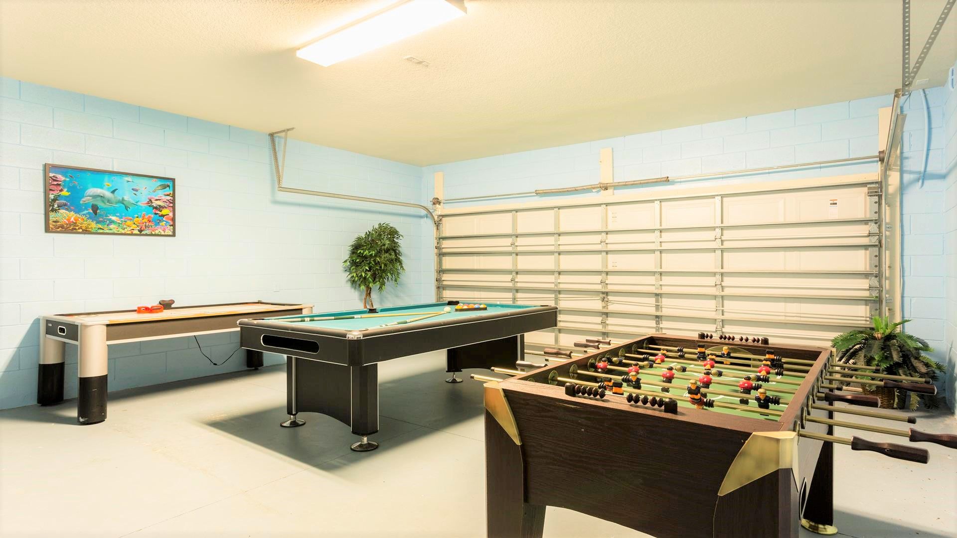 Fun awaits in this ultimate game room!