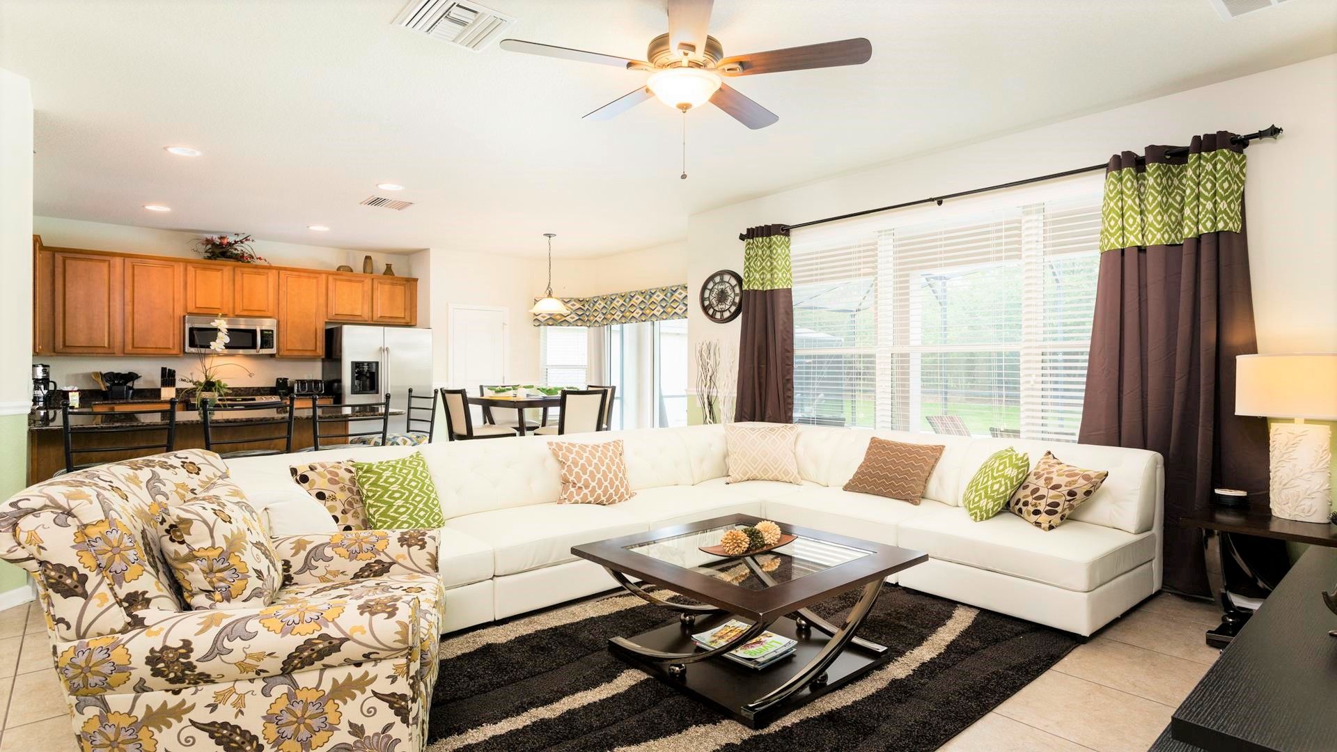 Modern living room for entertaining