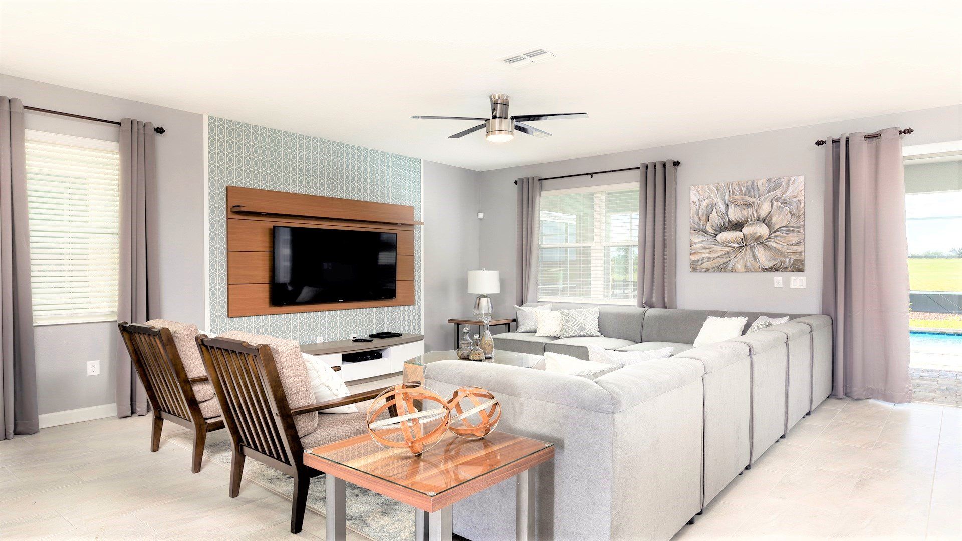 Bright and modern living space with plush seating and stylish decor