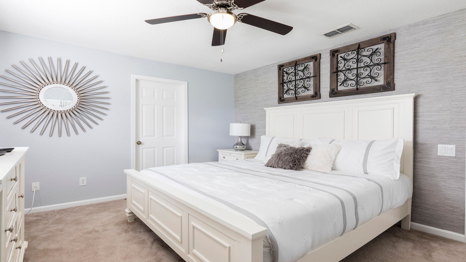 The spacious second bedroom with a comfortable king bed