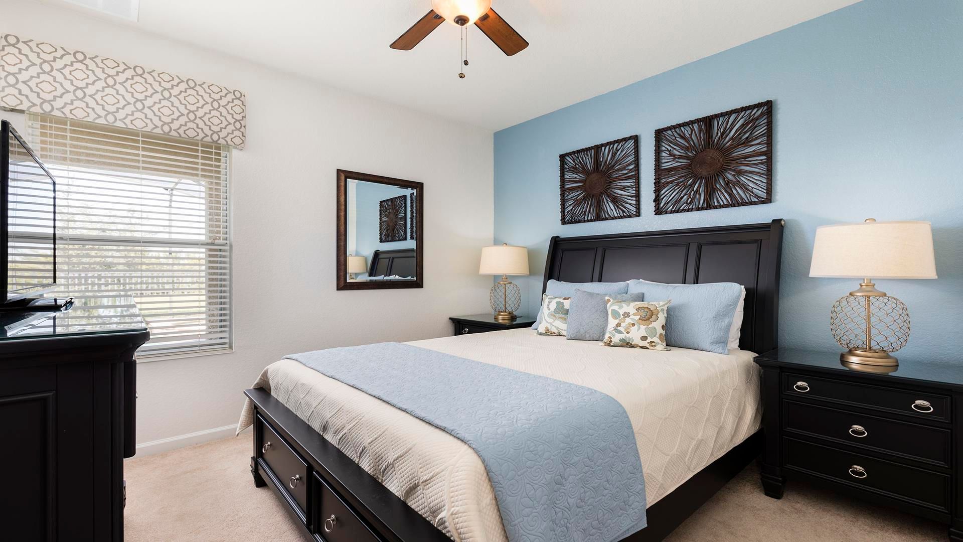 Sweet dreams for all ages! Cozy bedroom sleeps soundly in this serene space!