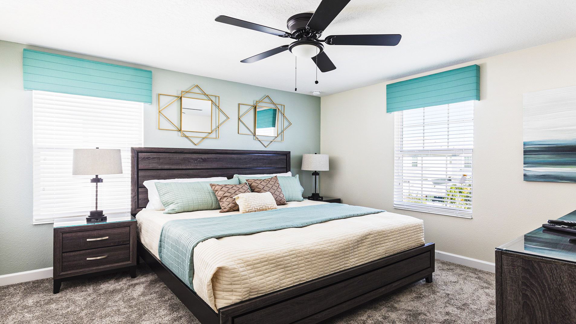 King-sized bedroom for a restful night's sleep