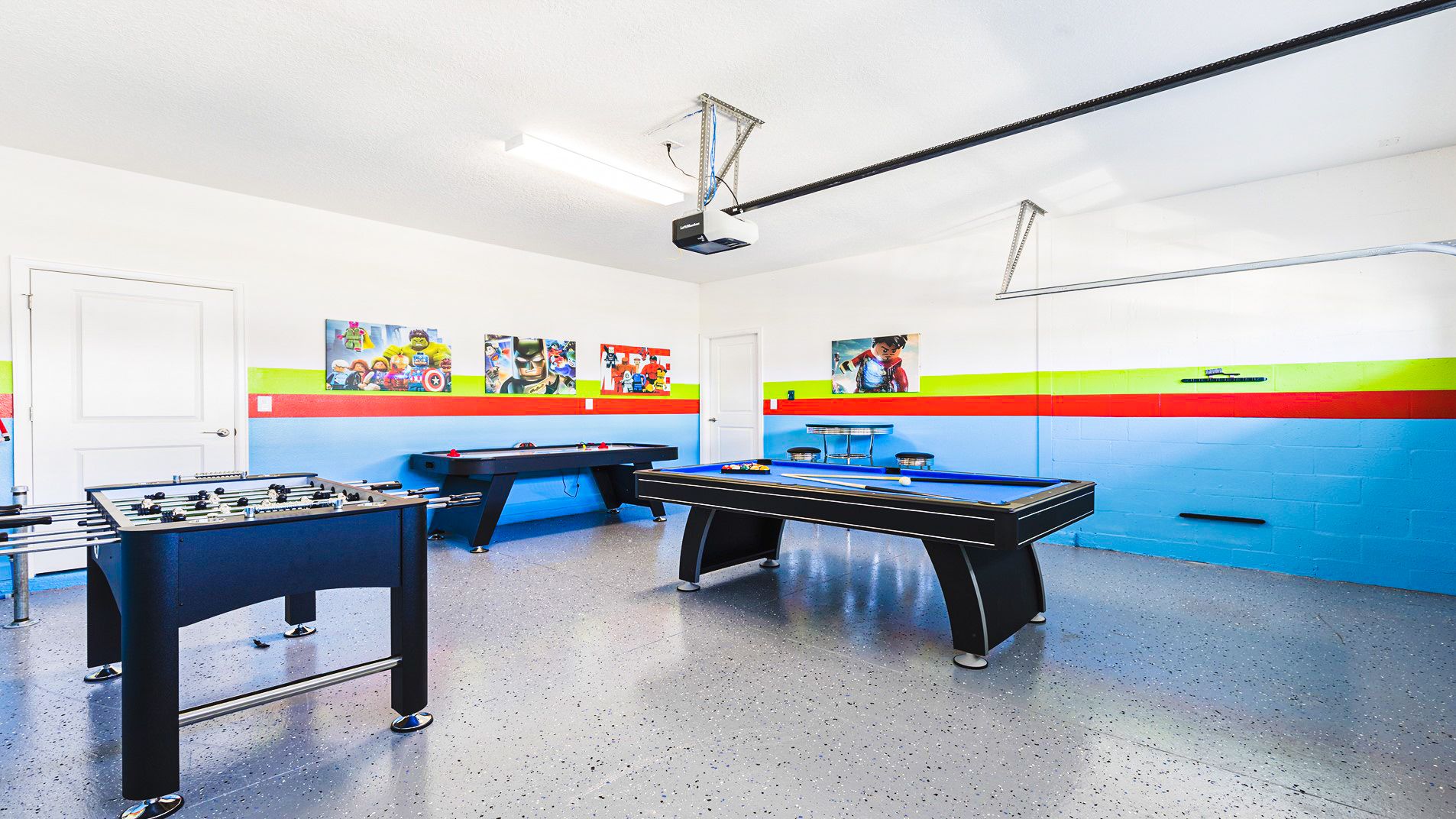 Game room goals! Pool, foosball & soccer - winner takes all!