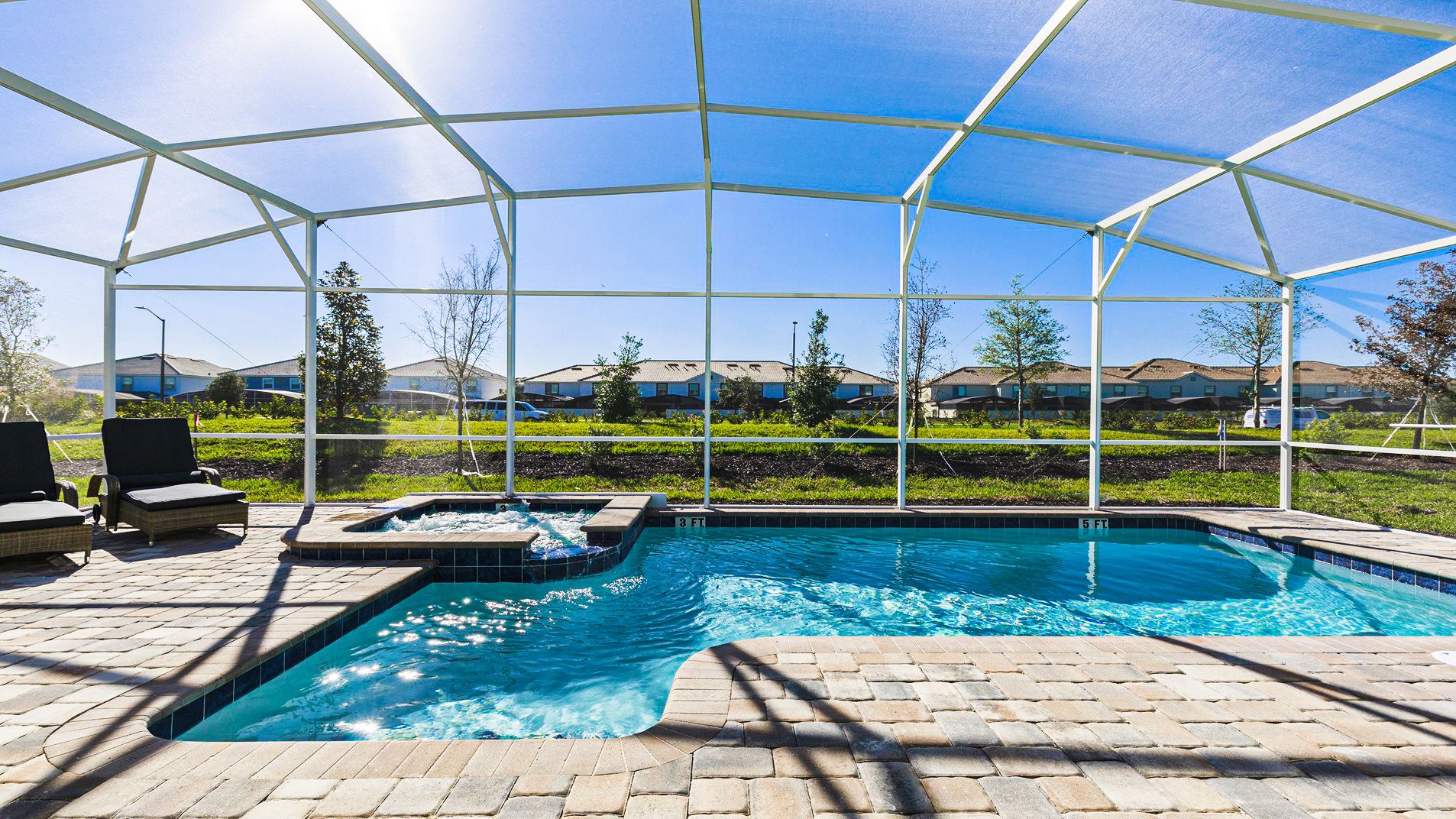 Screened pool for an enjoyable outdoor experience