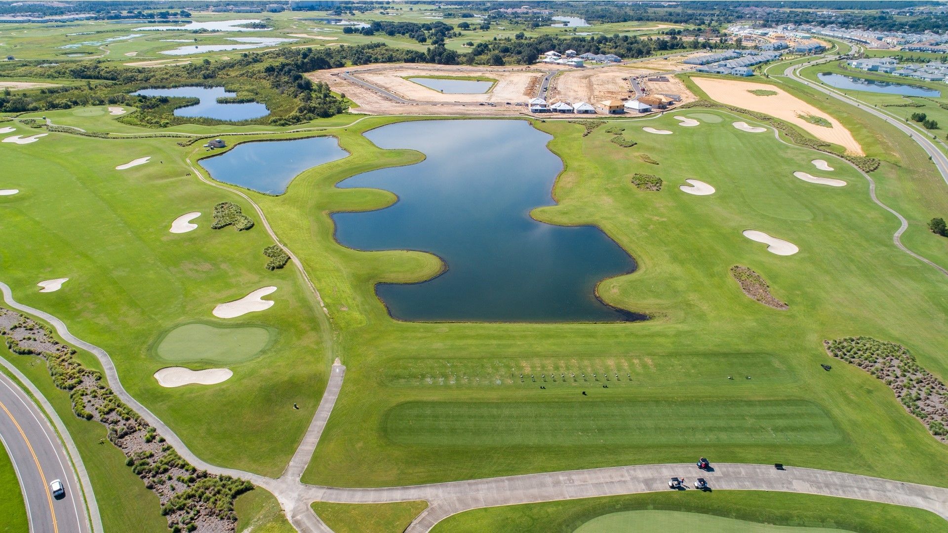 Picturesque golf course and serene lakeside views