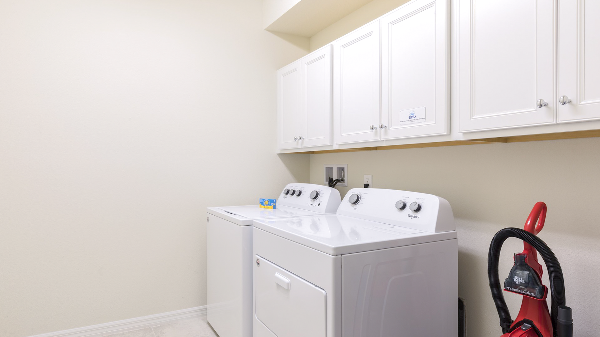 Equipped with a washer for convenient and efficient laundry care.