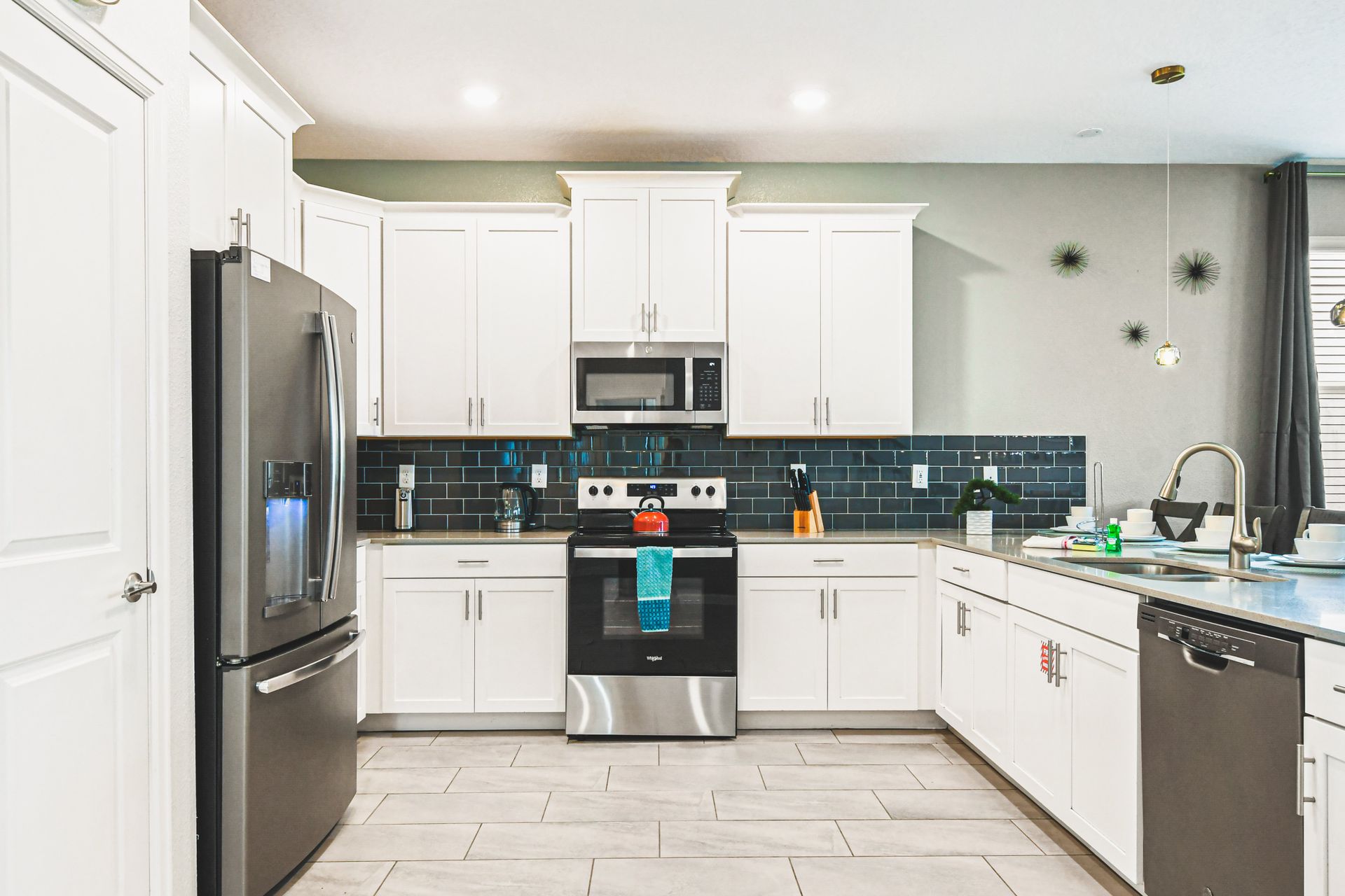 Culinary space featuring a breakfast bar for convenient dining