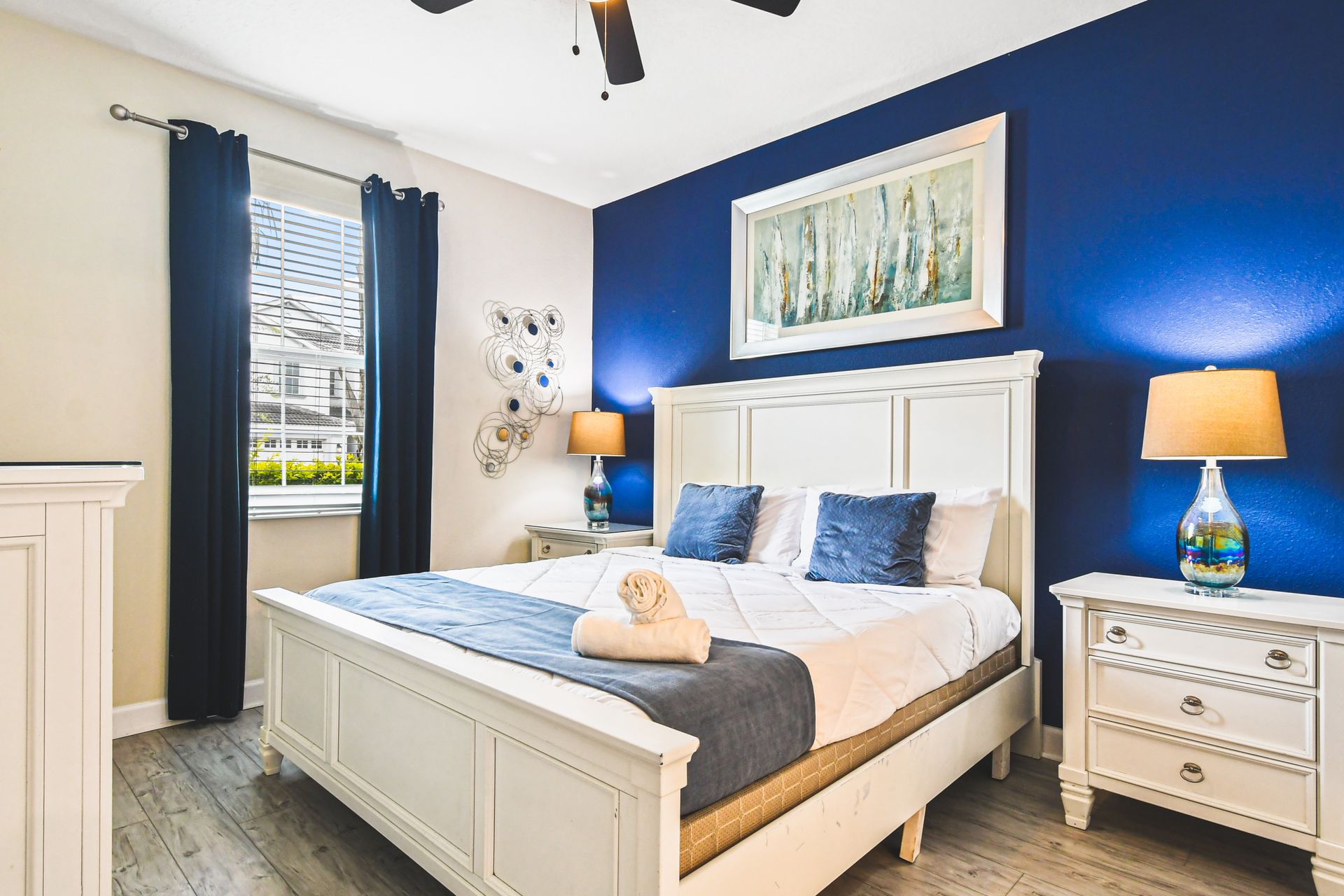 Cozy bedroom with TV for a tranquil retreat and entertainment