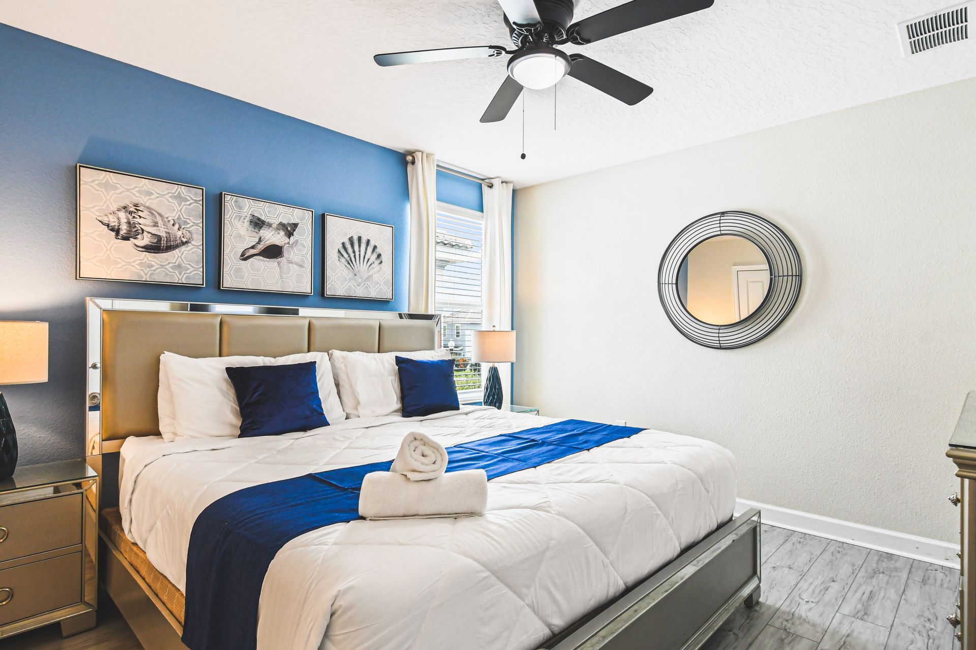 Cozy bedroom with TV for a tranquil retreat and entertainment