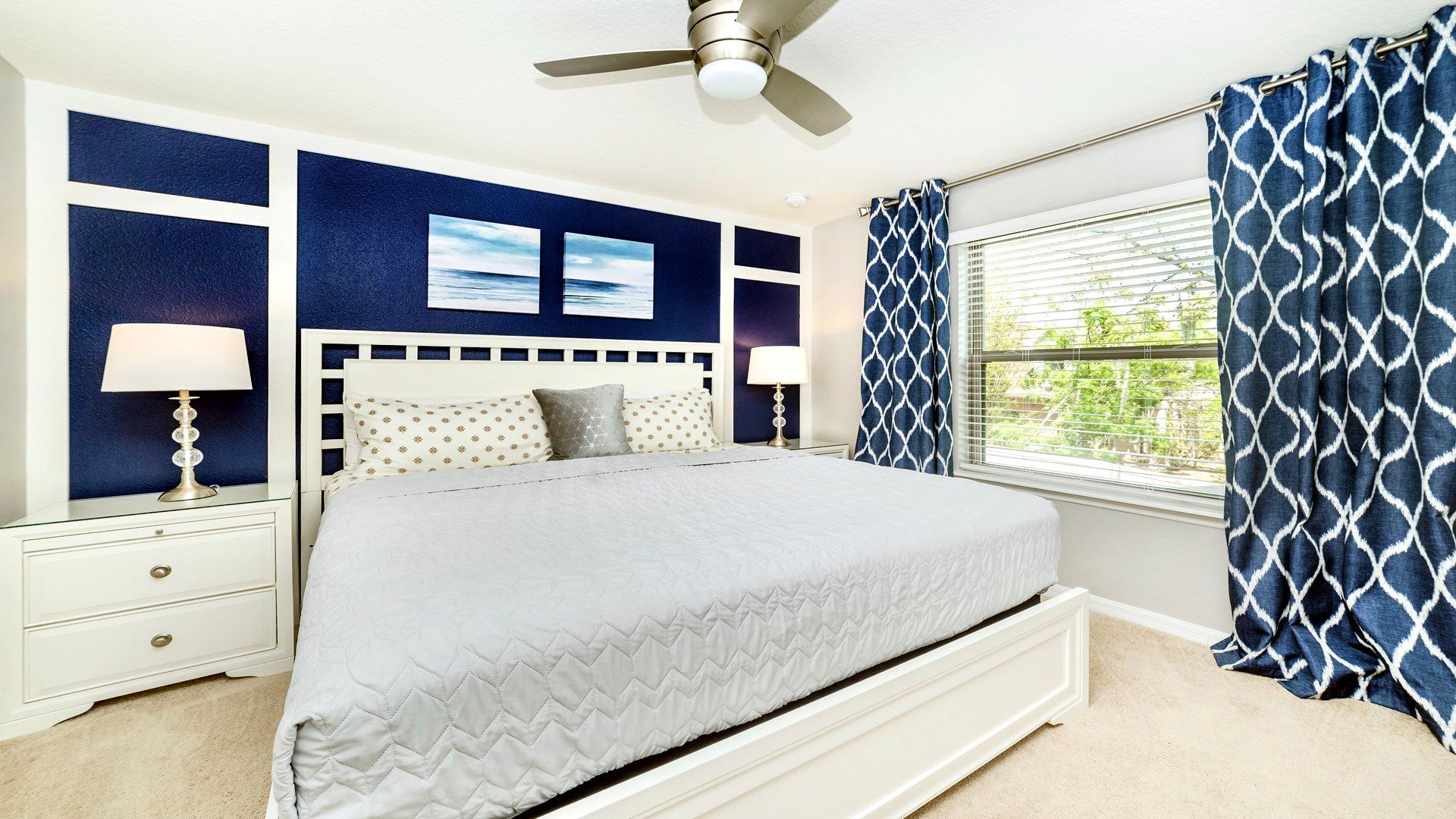 King Bedroom: Cozy retreat featuring a plush king-sized bed and a TV