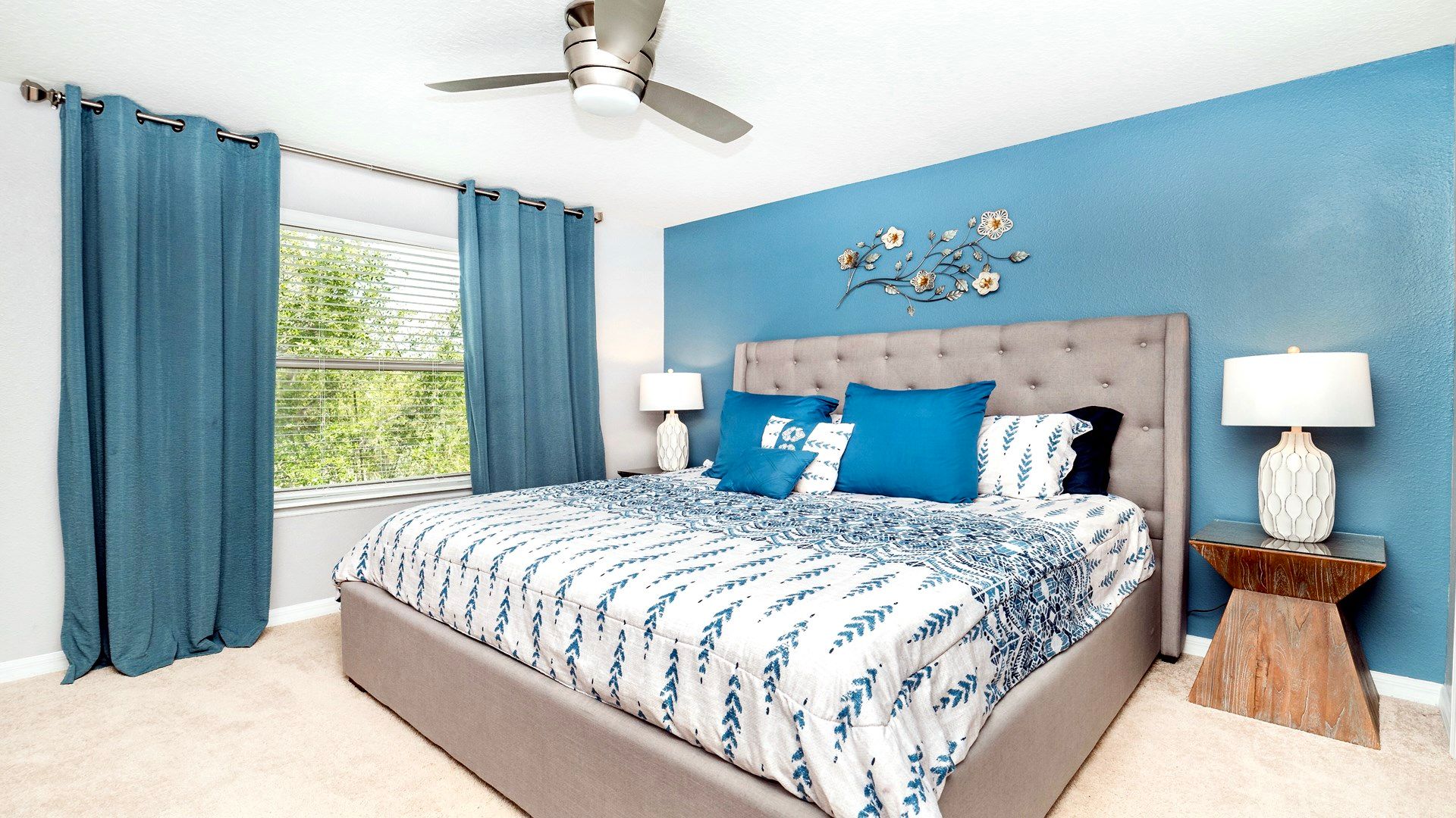 King Bedroom: Cozy retreat featuring a plush king-sized bed and a TV