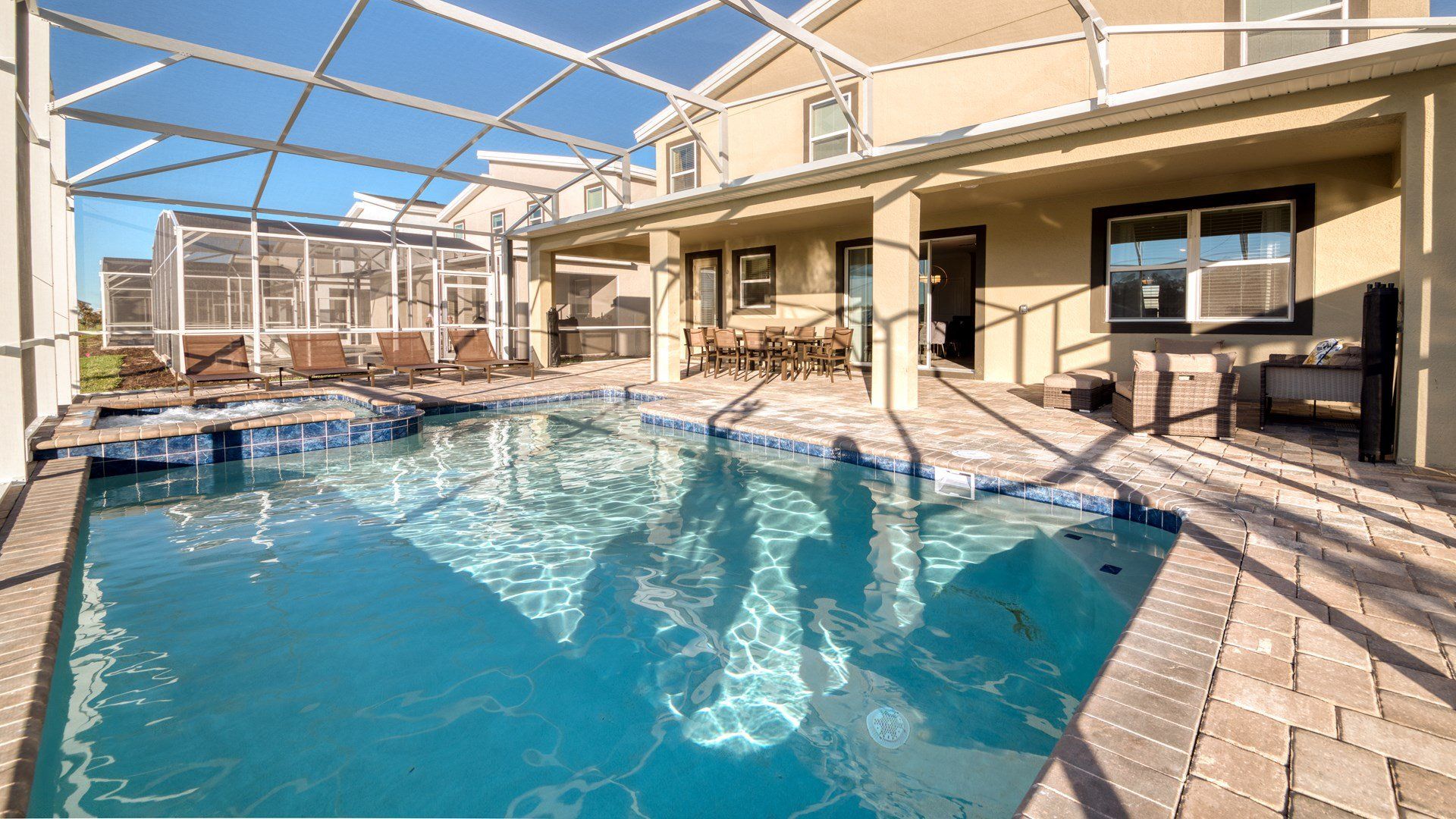 Indulge in outdoor luxury with a spacious poolside haven
