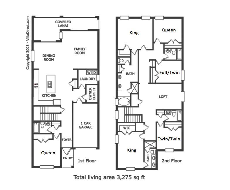 Spacious 6BR home with loft, multiple suites, and over 3,200 sq ft of comfort.