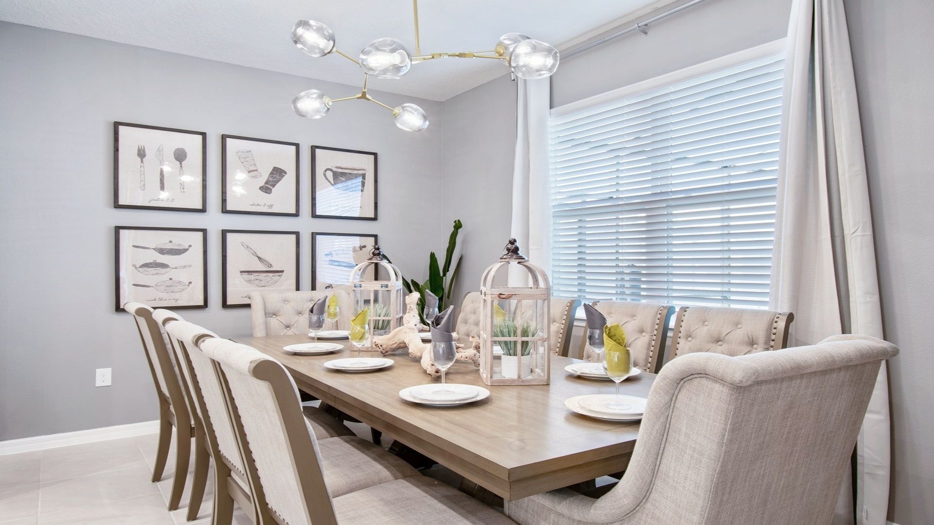 Dining Table: Ample and spacious 10 seater table.