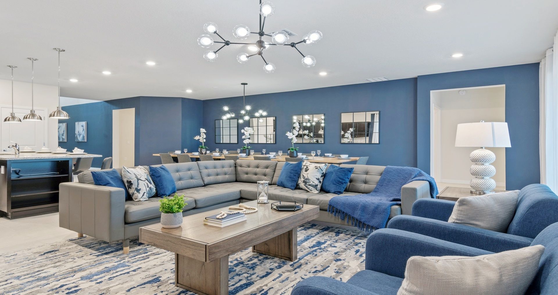 Living Area: Cozy living space adorned with stylish furniture and vibrant decor