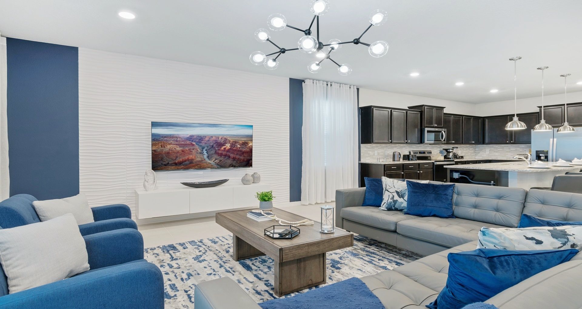 Living Area: Cozy living space adorned with stylish furniture and vibrant decor