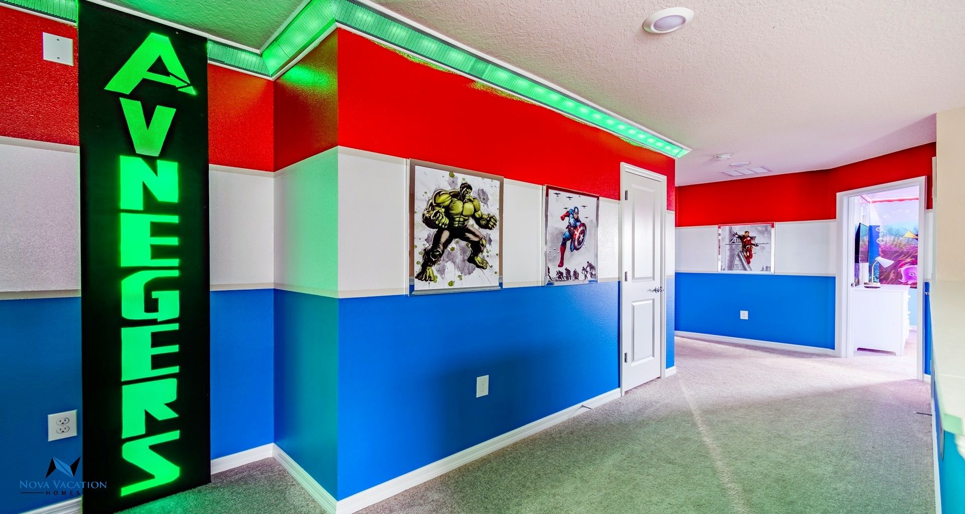 Avenger themed hallway.