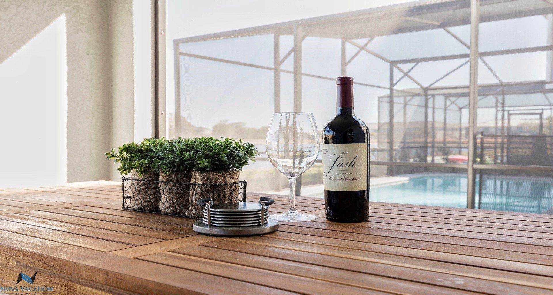 Look outside; sip the wine; enjoy