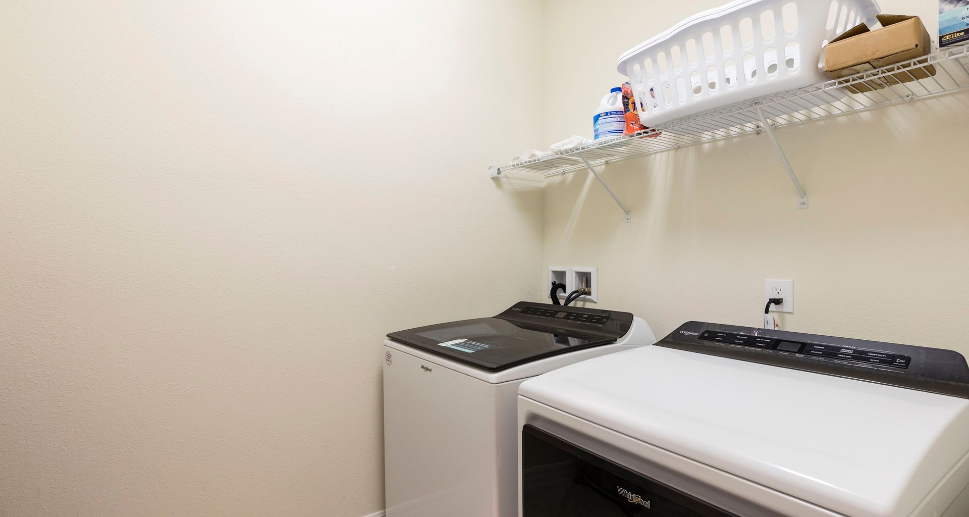 Guests have full access to the washing machine and dryer.