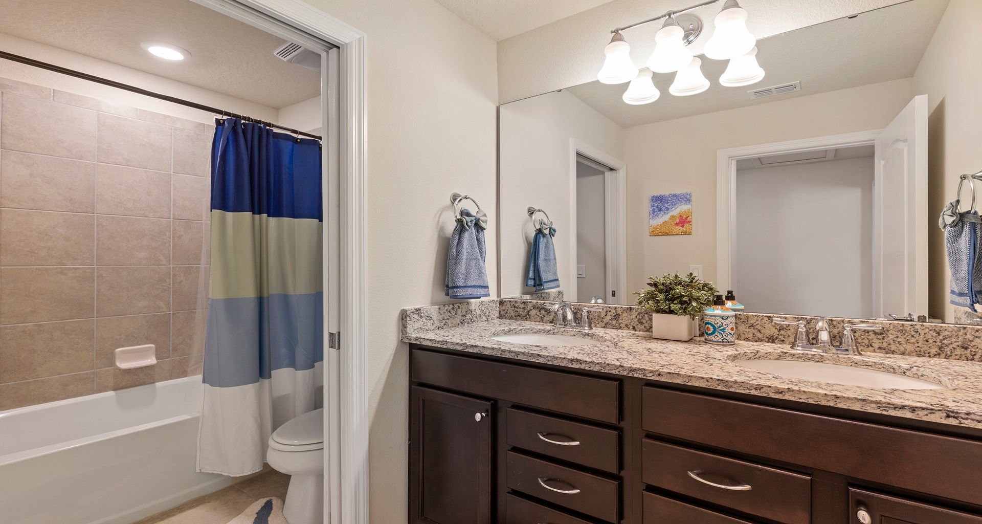 Complete bathroom equipped with all essential fixtures