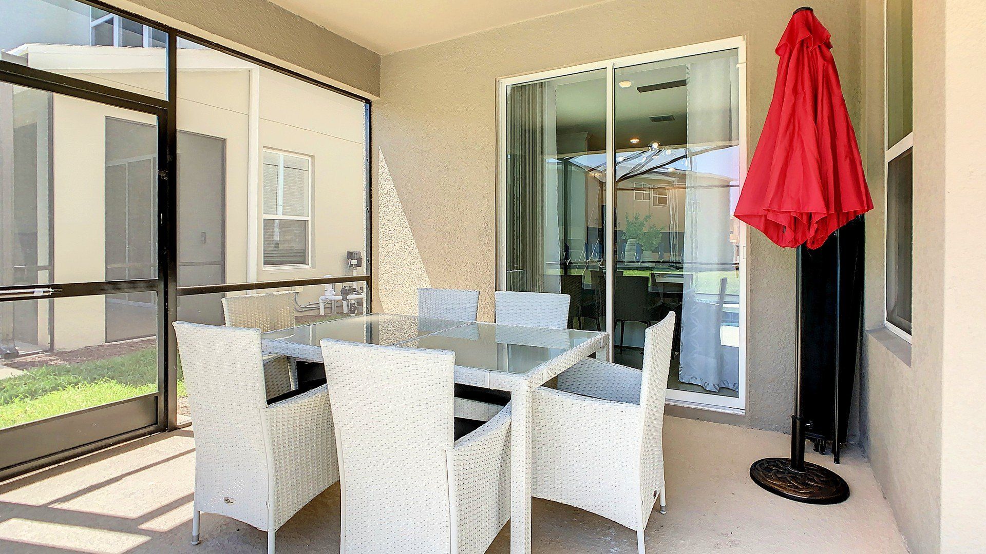 Alfresco dining delight! Enjoy meals and moments in this inviting outdoor patio setup, perfect for sunny relaxation.