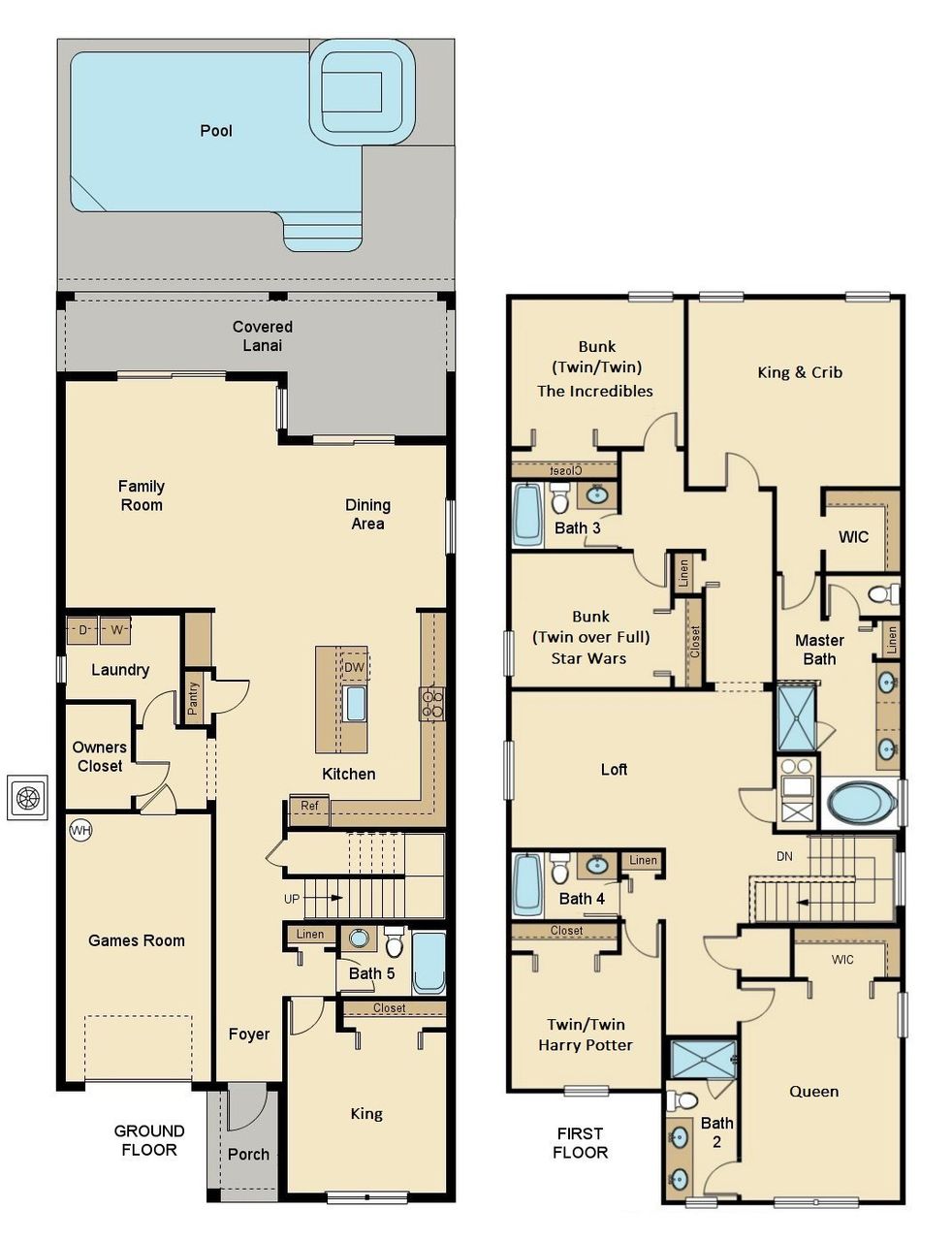 2D Floor Plan, guide to your stay
