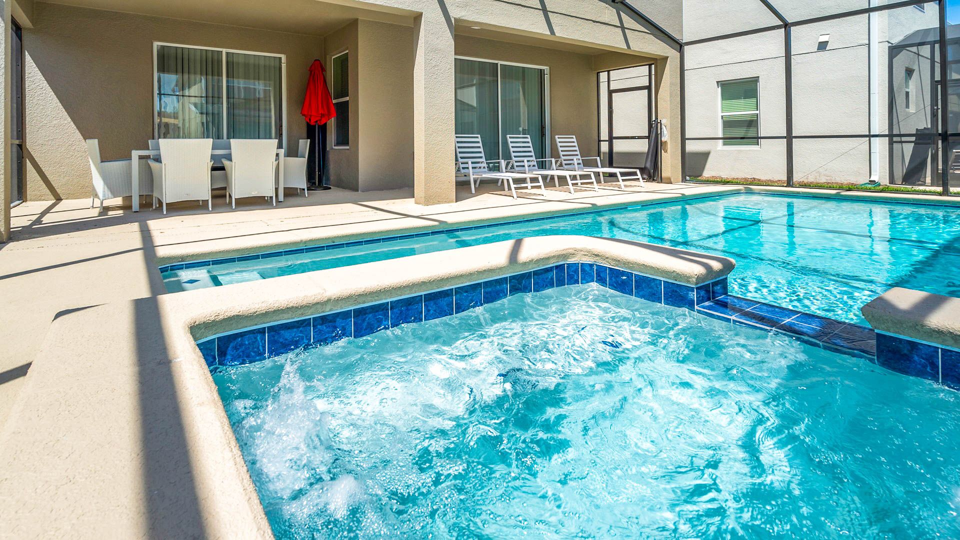 Swim laps in the morning or float lazily in the afternoon in the private pool