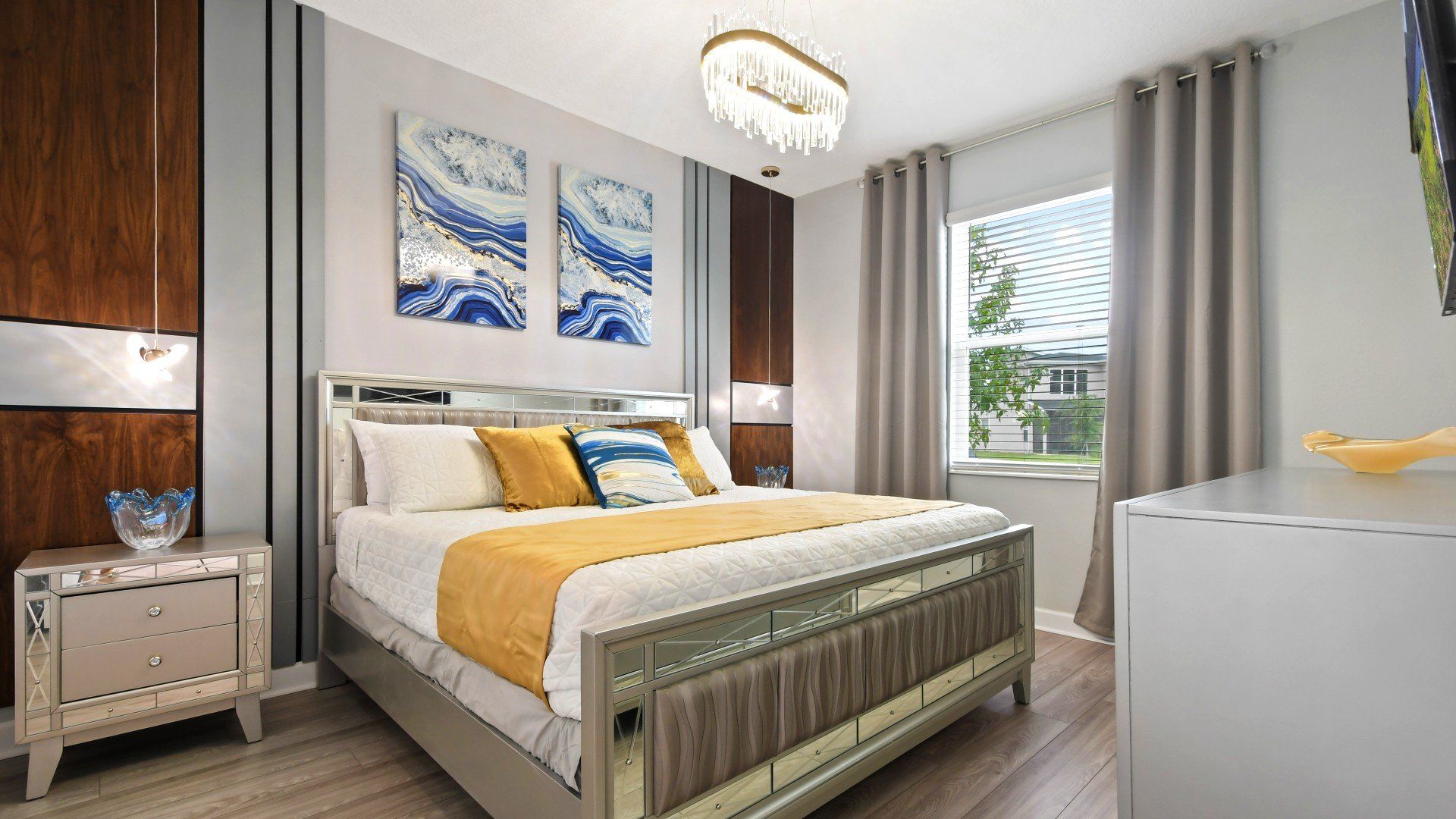 Experience ultimate relaxation in our luxurious bedroom, promising you a restful stay.