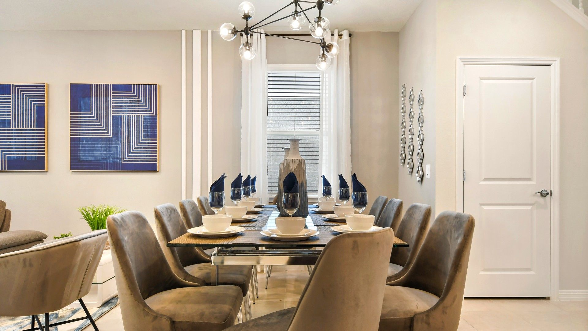 The large dining table is here for your wonderful family feast