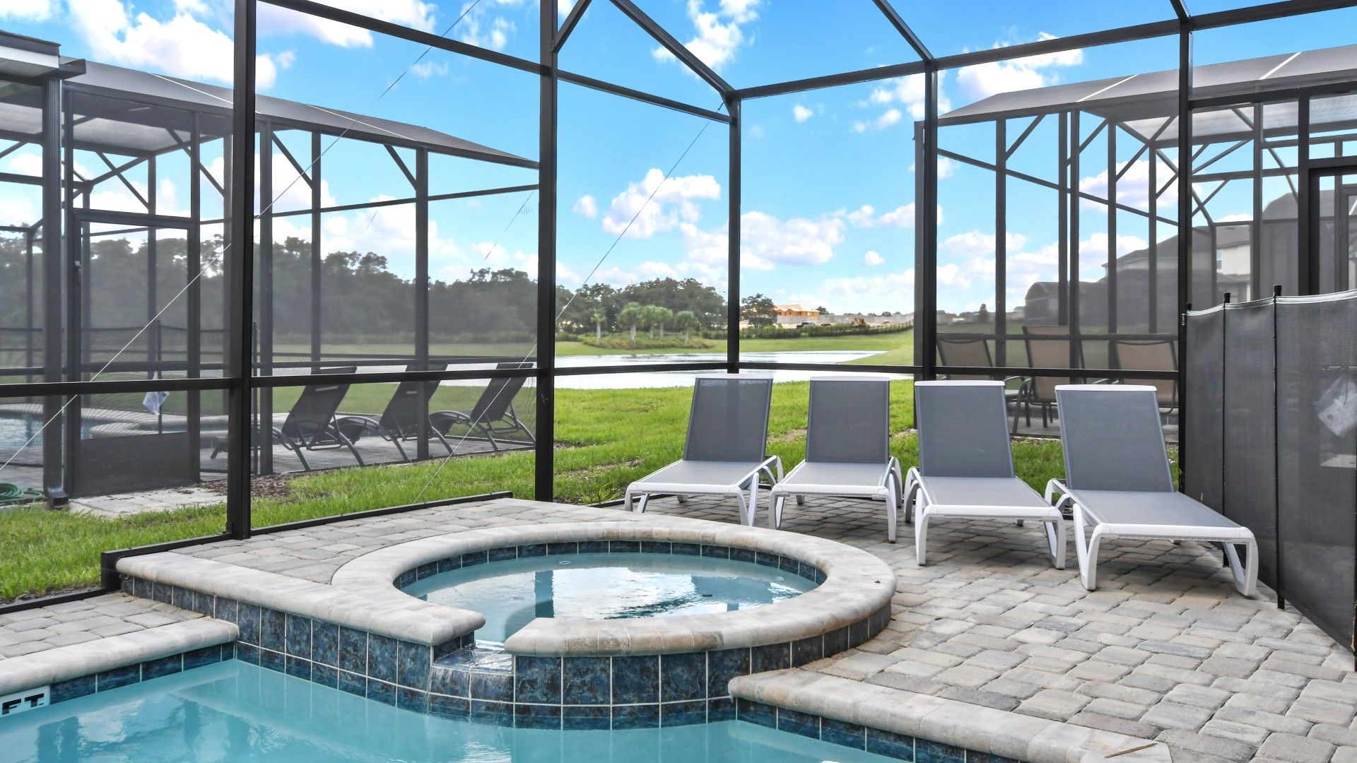 Indulge in the luxury of your own private pool with breathtaking views overlooking the serene lake.