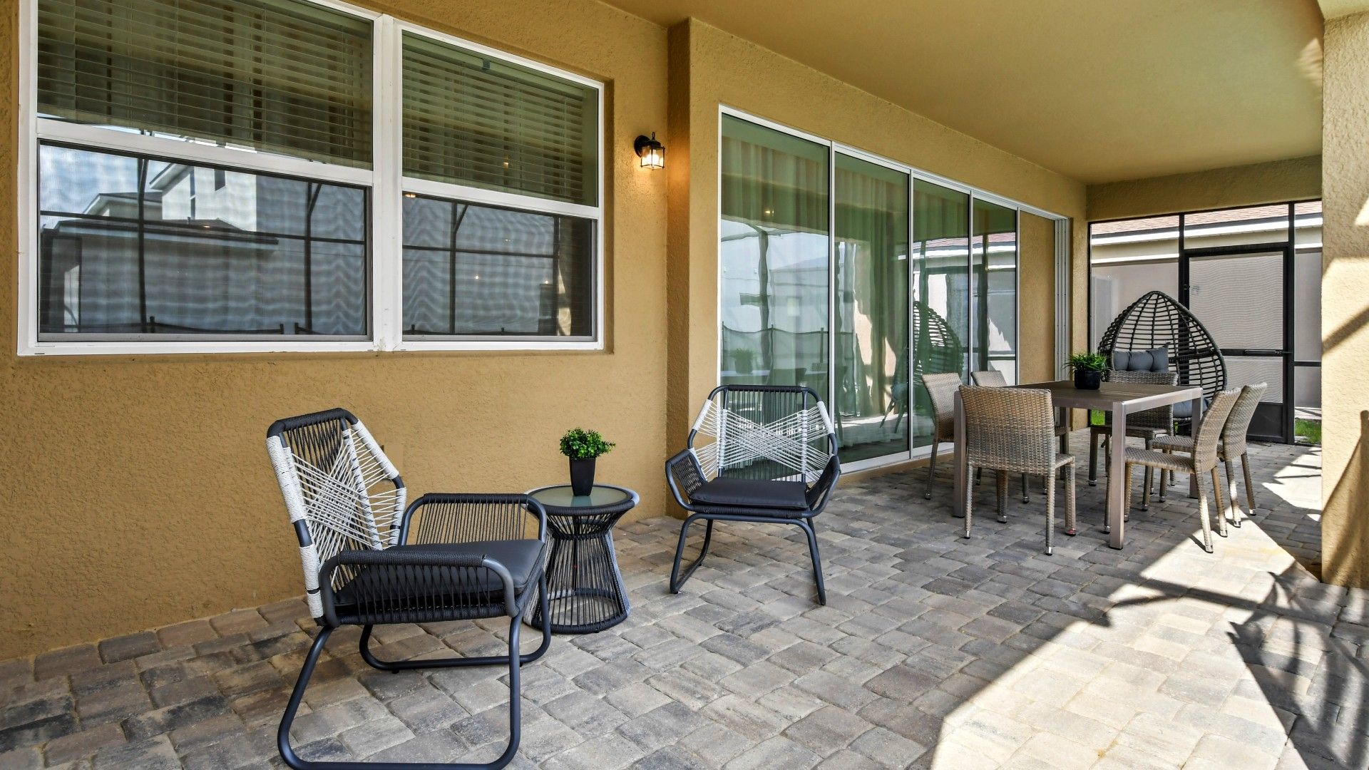 Extend your leisure experience with outdoor seating nestled beside the shimmering pool