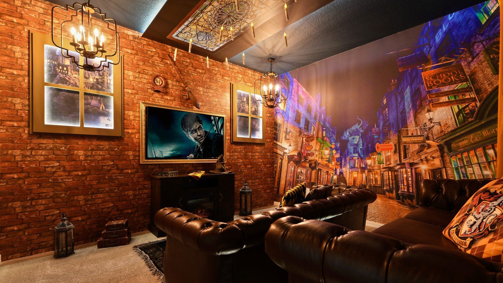 Indulge in a magical retreat as you unwind in the Harry Potter-themed loft.