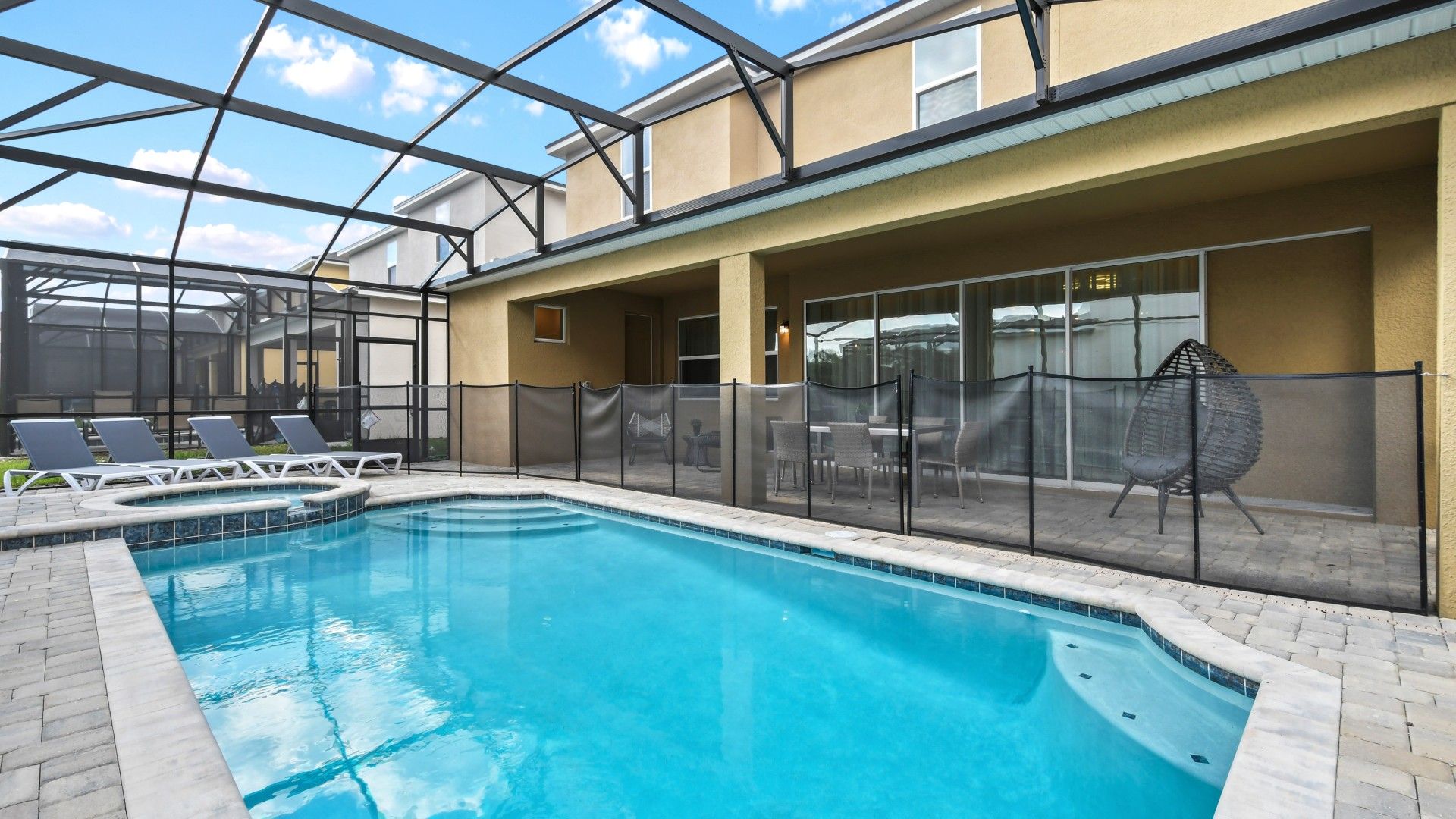 Indulge in the luxury of your own private pool with breathtaking views overlooking the serene lake.