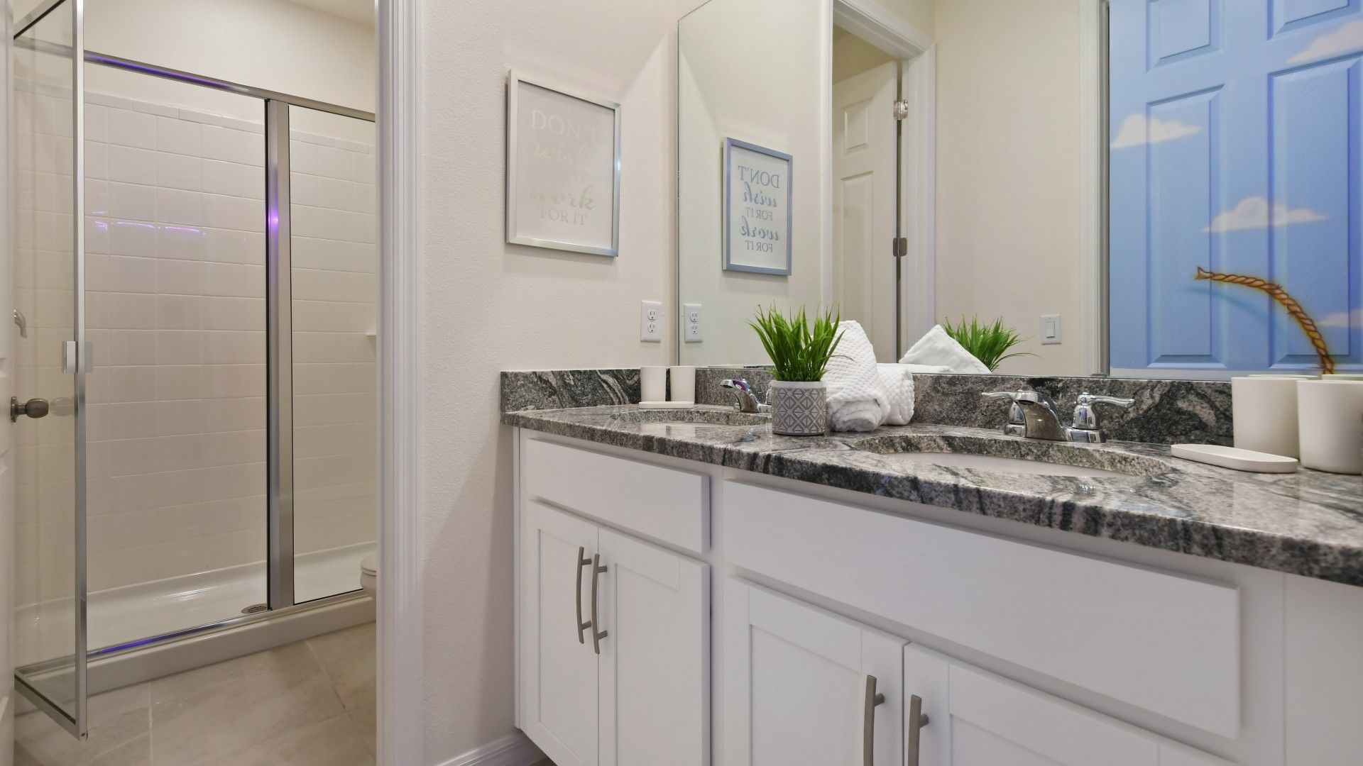 Indulge in the luxury of a full bathroom, complete with modern amenities and elegant finishes, providing a spa-like oasis for your personal comfort and relaxation