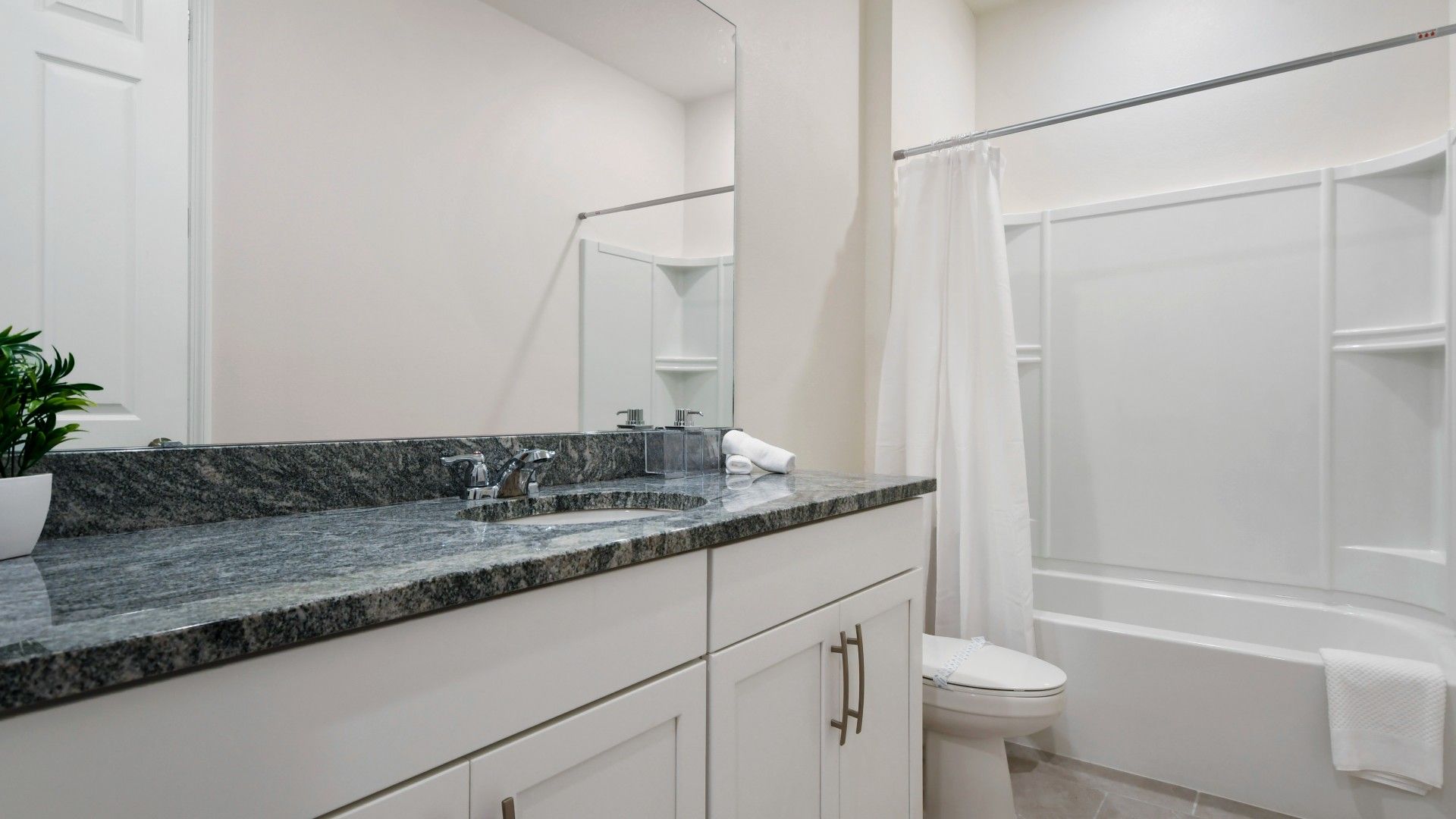 Impeccably clean, providing a spotless and pristine environment for personal care.