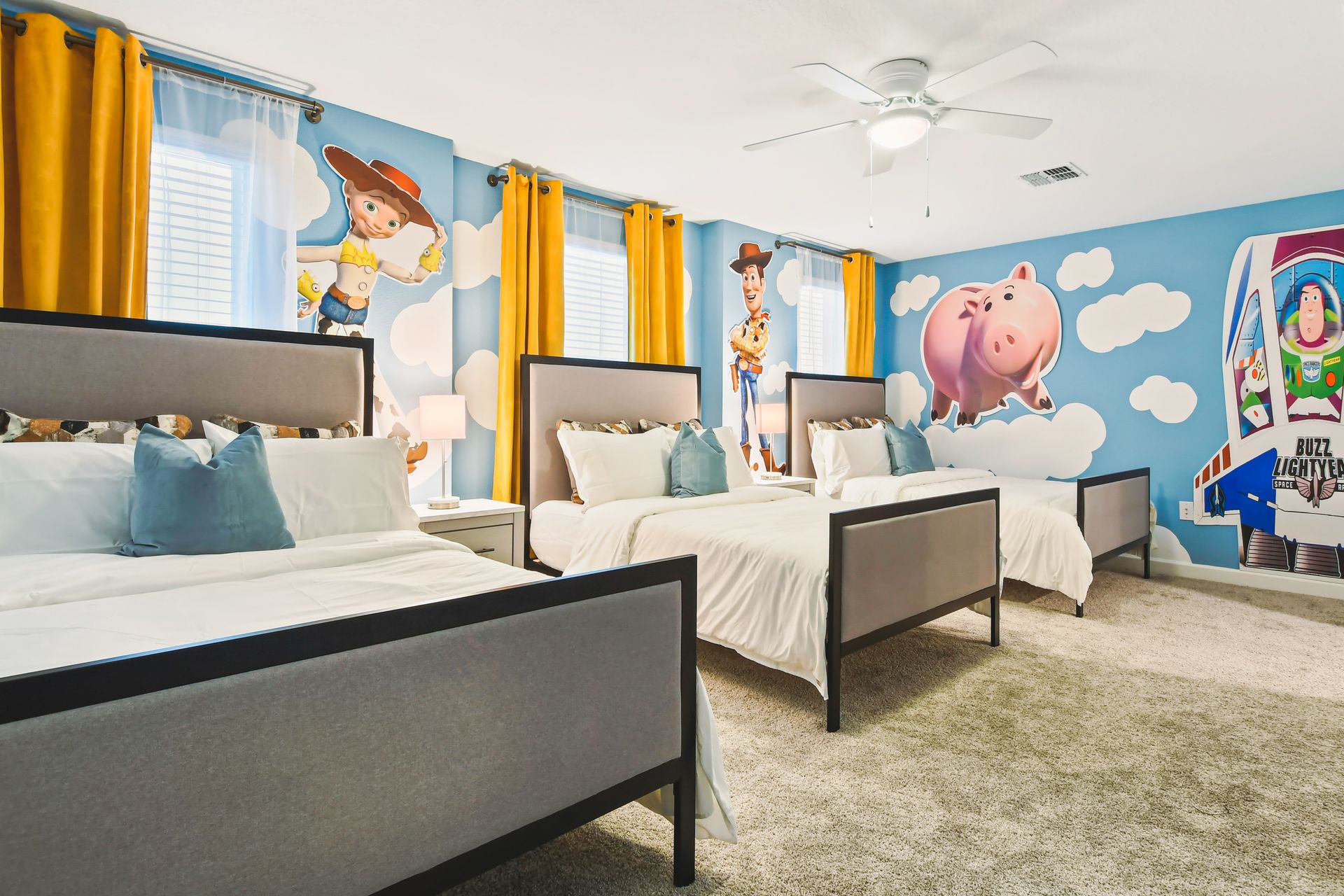 Kids will love the Toy Story themed room.