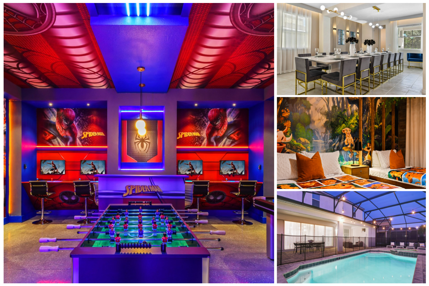 Enjoy a gameroom, pool, and quality beds, ensuring a perfect blend of entertainment and comfort