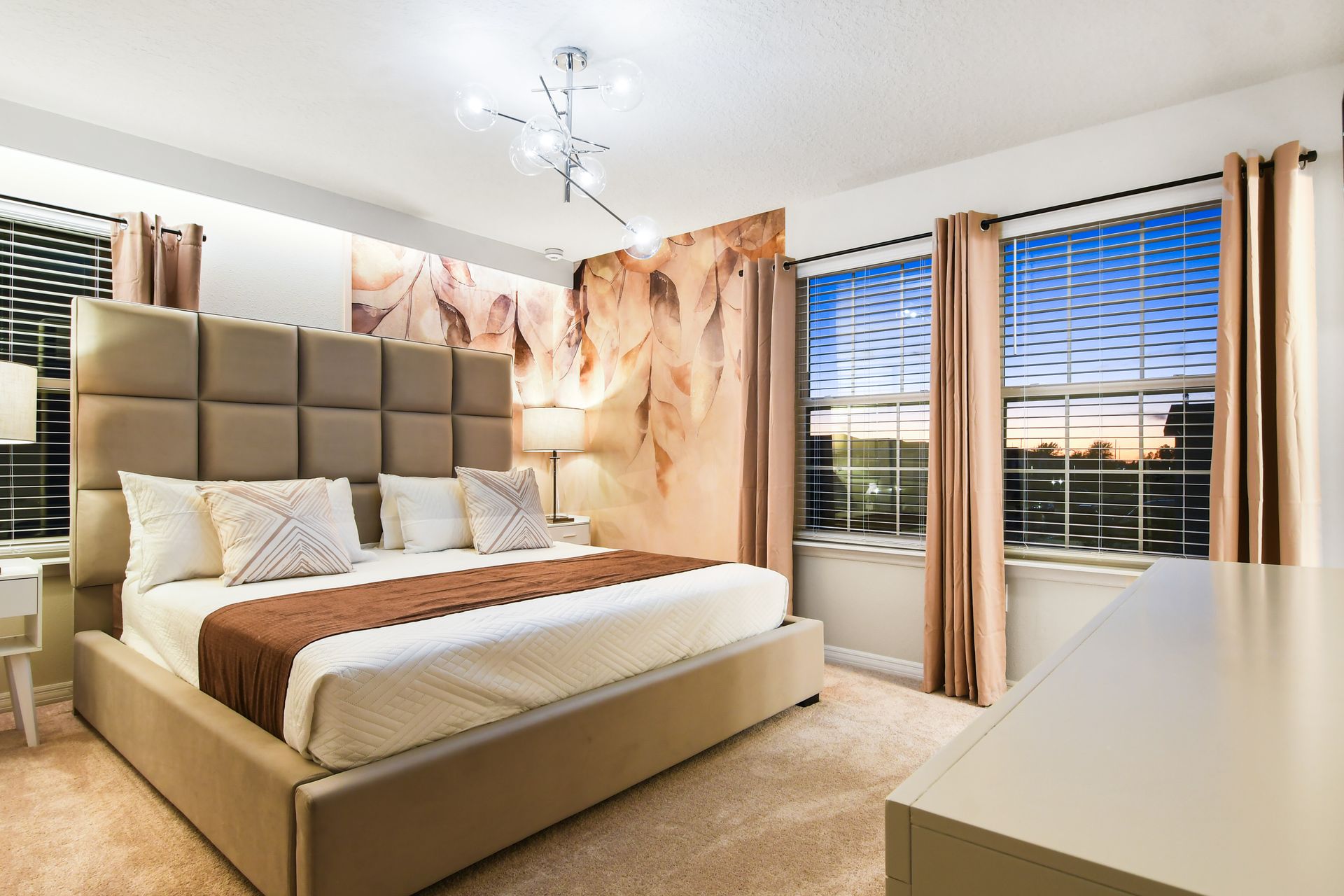 The spacious second bedroom with a comfortable king bed